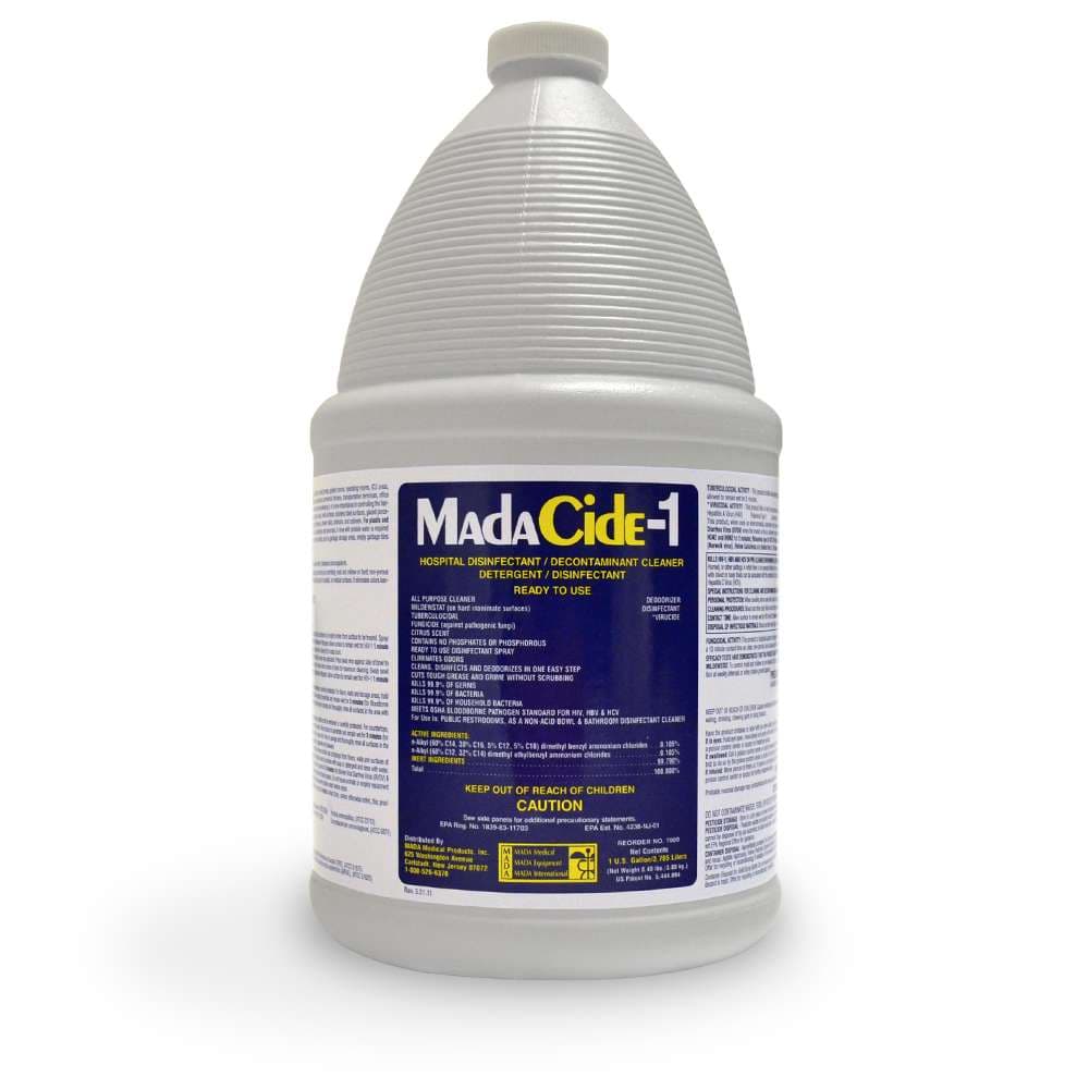 MadaCide-1 Manual Pour Liquid Surface Disinfectant Cleaner 1 Gallon - Image 1
