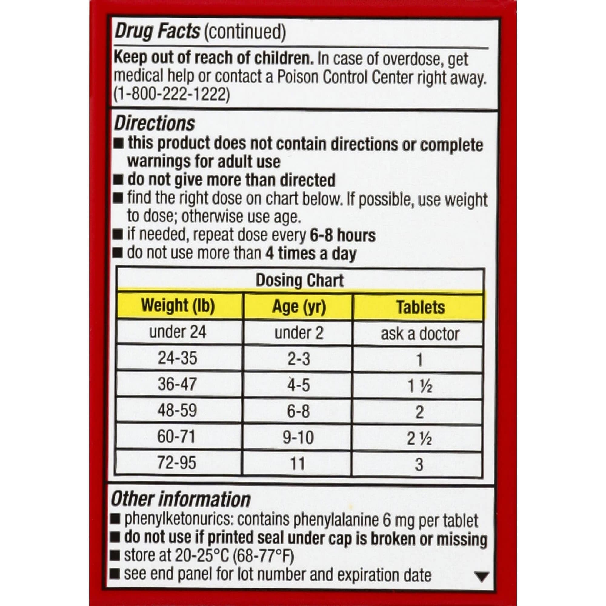 Leader Junior Ibuprofen Chewable Pain Relief Tablet, 100 mg - 24 Count - Image 3