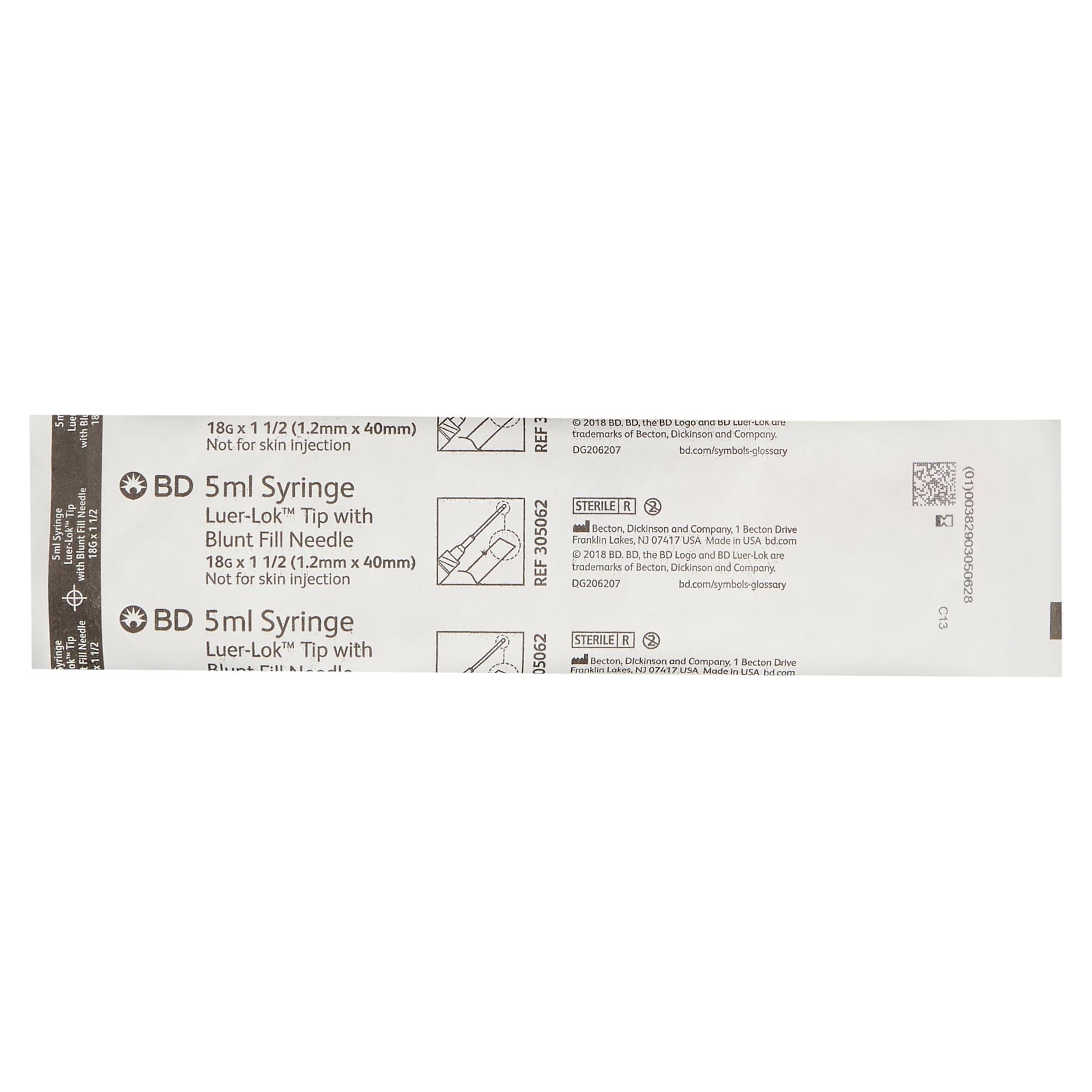 BD Blunt Fill Needle with Syringe, 18 Gauge - Image 2