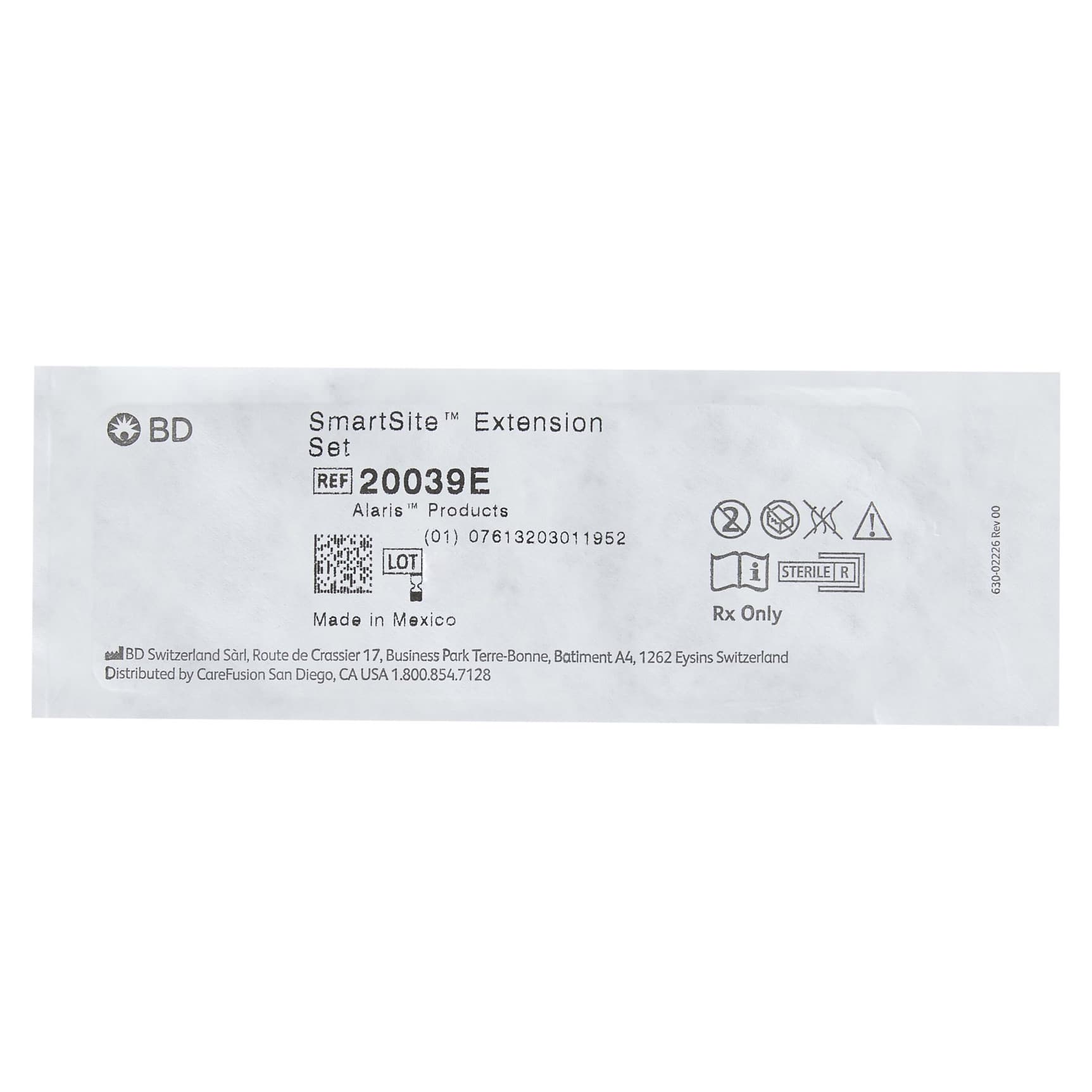 Smartsite IV Extension Set Small Bore, Rotating Male Luer Lock Connector, 0.2 mL - Each - Image 1