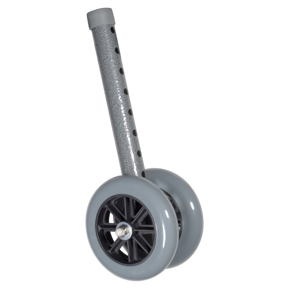 Drive 5" Bariatric Walker Wheels with Two Sets of Rear Glides