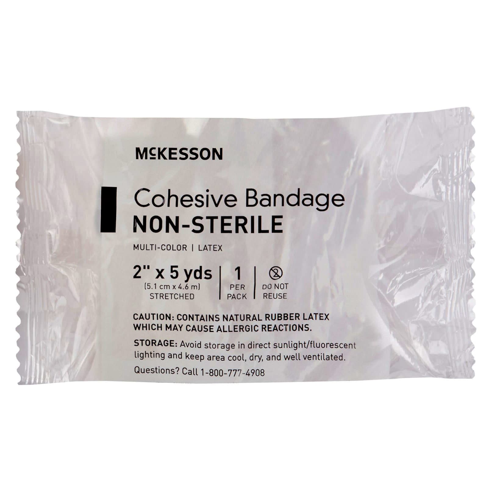 McKesson Elastic Cohesive Compression Bandage, 2 Inch x 5 Yard - Image 1