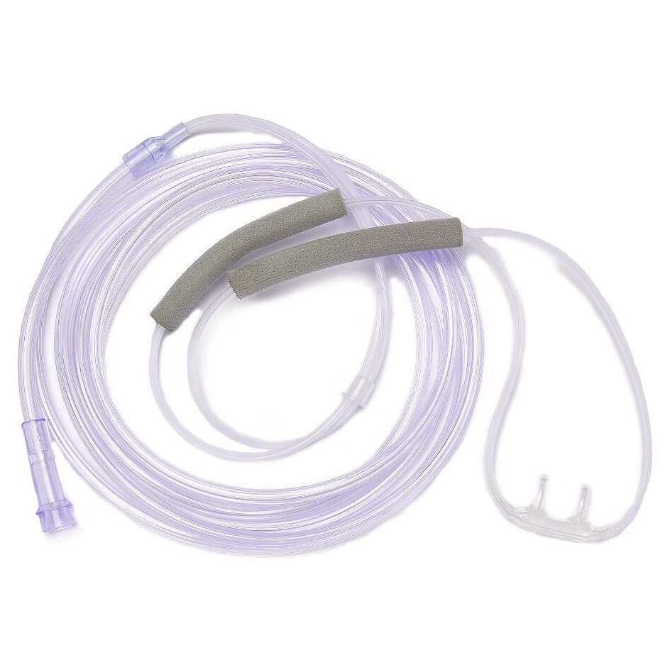 Medline Hudson RCl Soft Oxygen Cannula with Foam Ear Covers, Standard Connector - Image 1