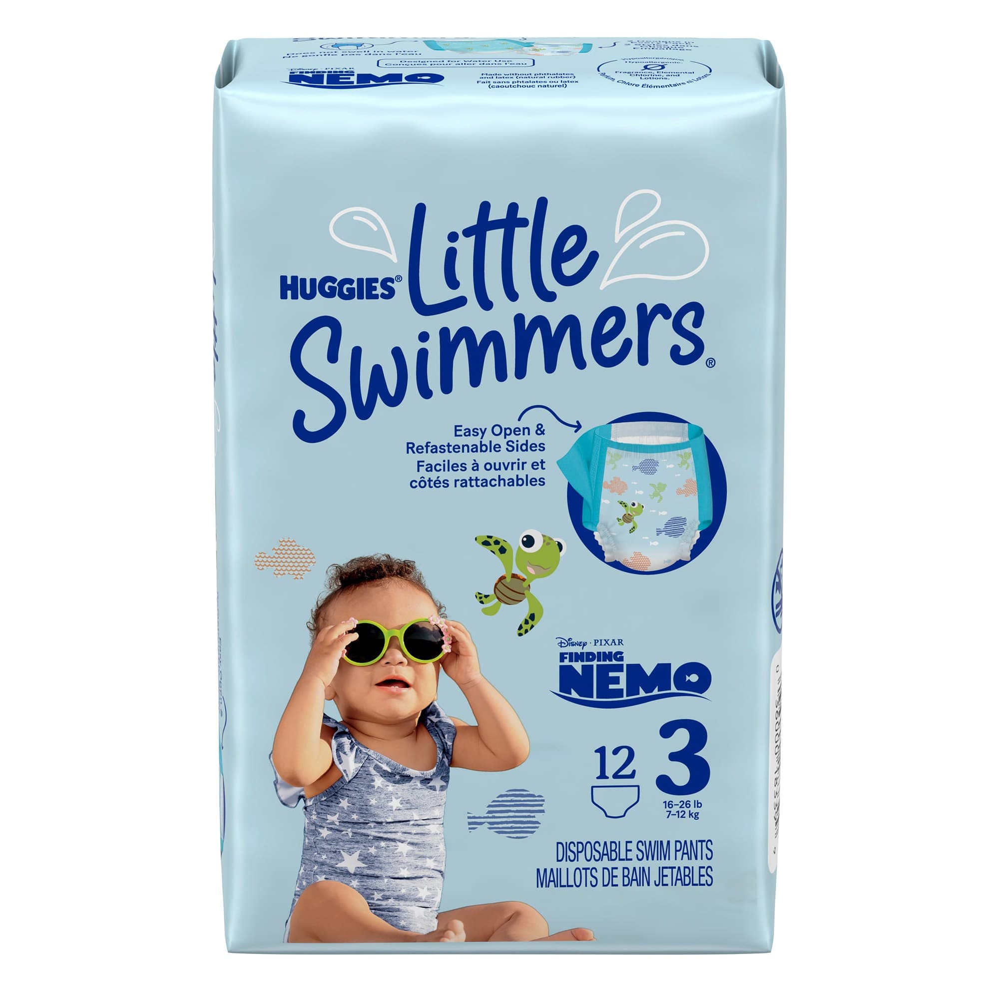 Huggies Little Swimmers Disposable Swim Pants, Size 3 - Package of 12 - Image 1