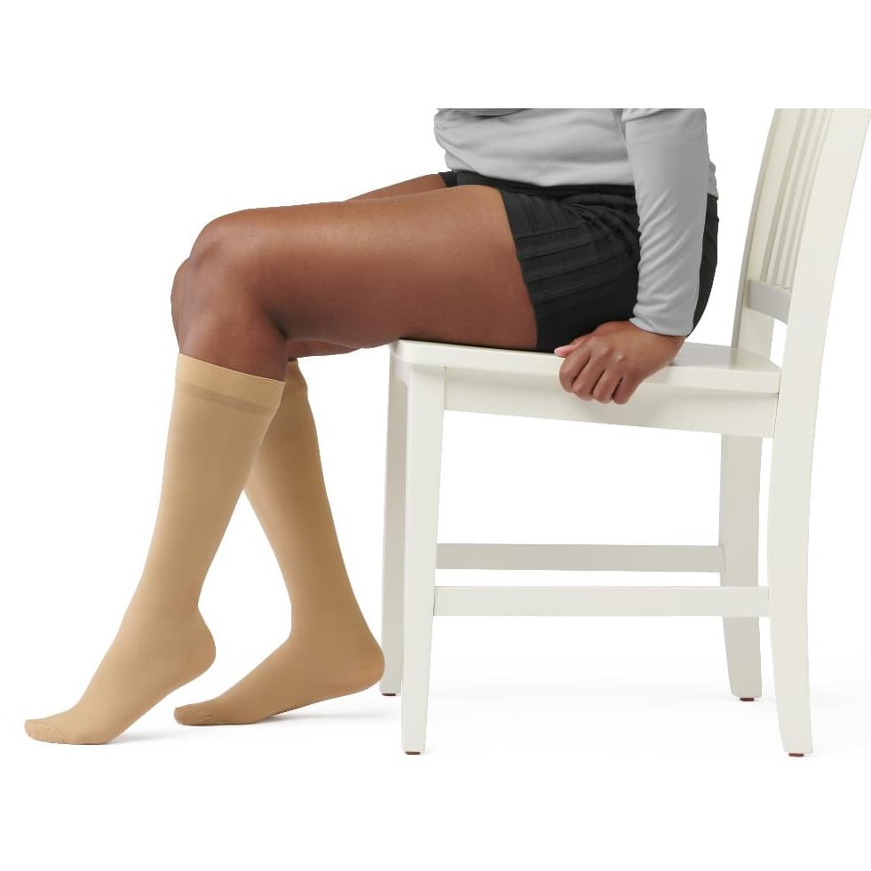 Curad Knee-High Unisex Compression Hosiery, Closed Toe