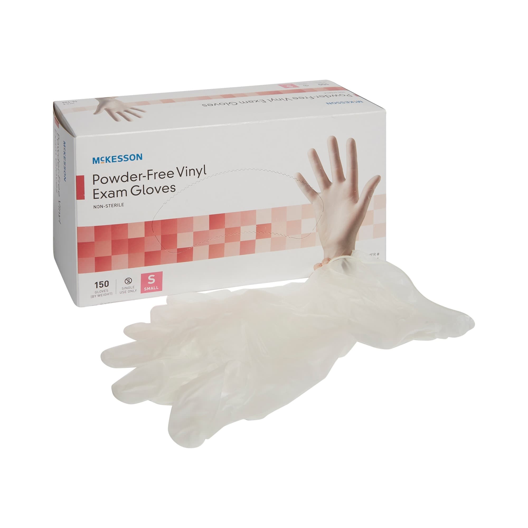 Mckesson Vinyl Powder Free Exam Gloves, NonSterile, Clear, Small - Case of 1500 - Image 1
