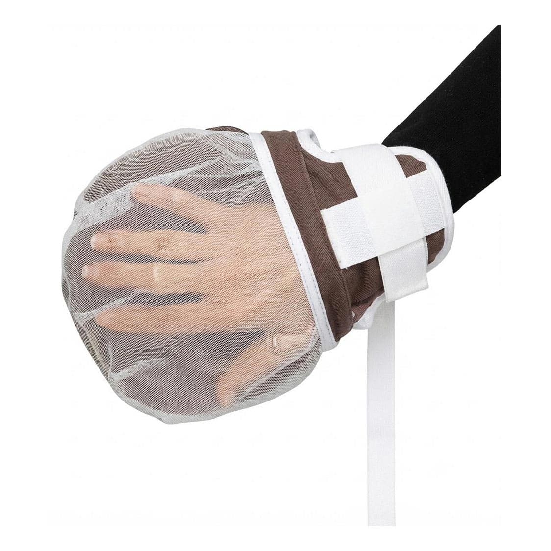 Skil-Care Strap Fastening Mesh-Padding Hand Control Mitt, White - Image 1