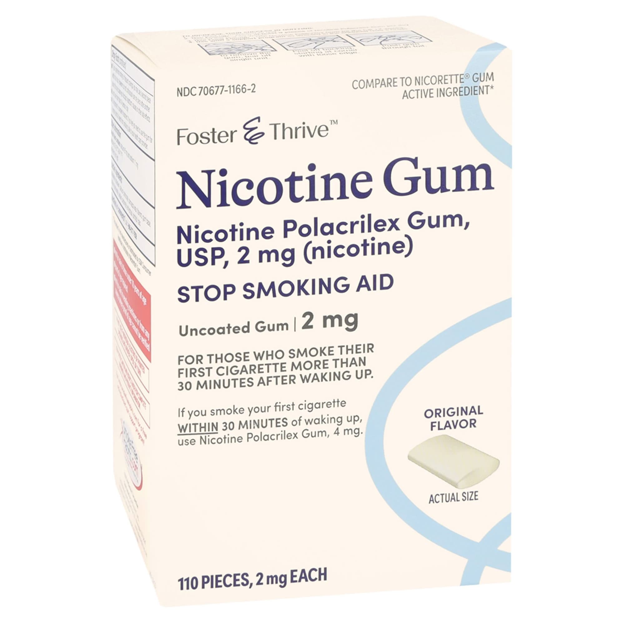 Foster & Thrive Nicotine Polacrilex Gum Stop Smoking Aid - Image 2
