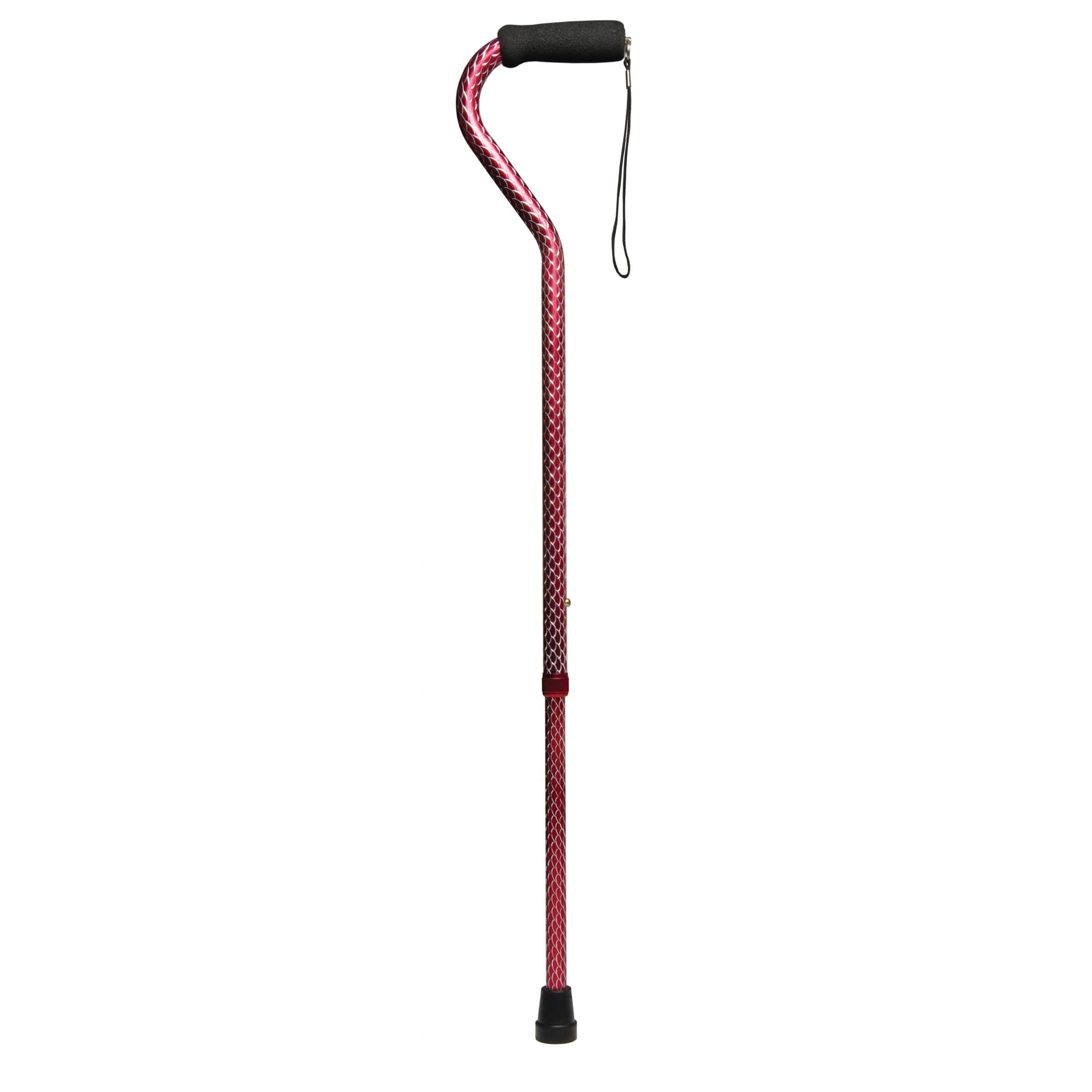 Lumex Stylus Offset Cane, Red - Case of 6 - Image 1