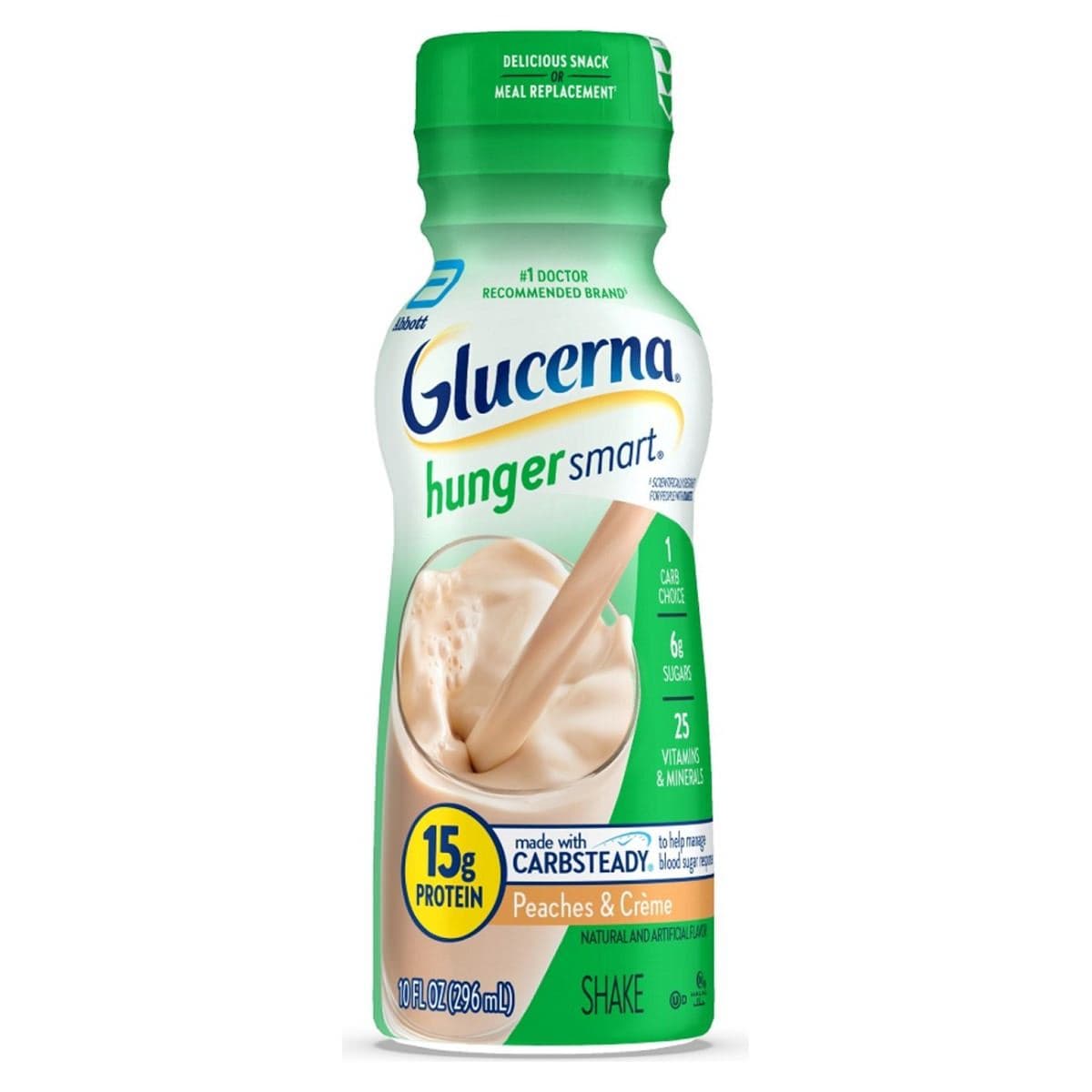 Glucerna Hunger Smart Ready To Use Oral Supplement, Peaches and Creme - Case of 24 - Image 1