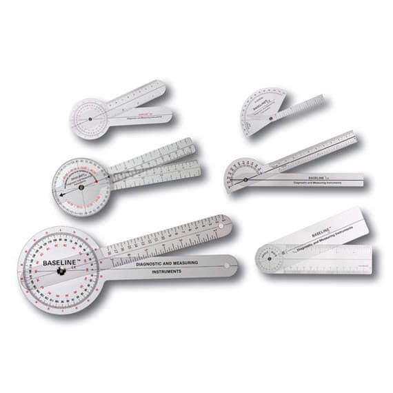 Baseline 6-Piece Plastic Goniometer Set