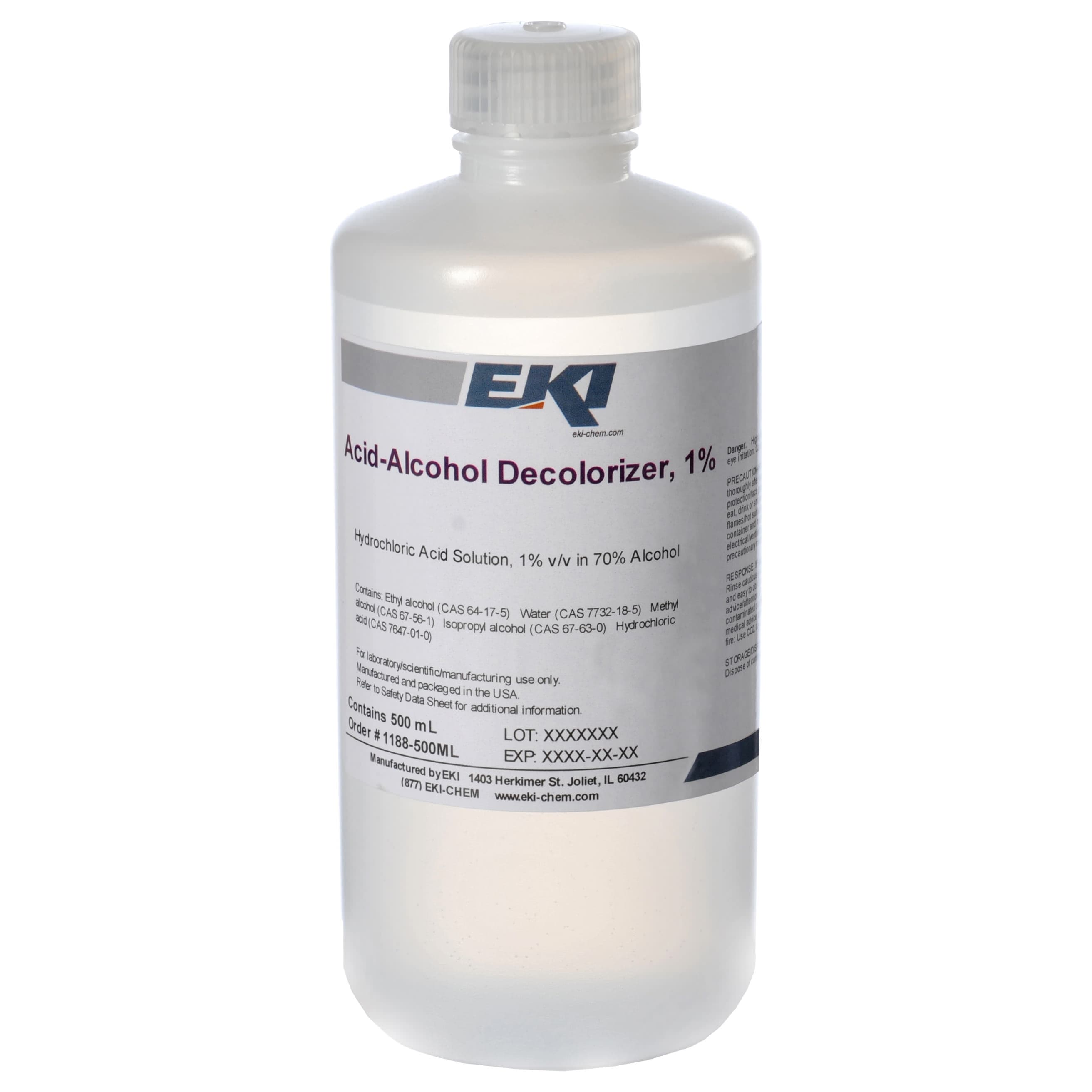 Histology Reagent Acid Alcohol Decolorizer 1% v/v, 70 %, 500 ml - Each - Image 1