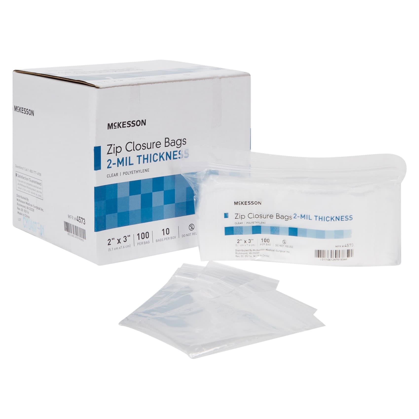 McKesson Reclosable Bag Clear, 2 x 3 Inch, 2 mil - Case of 1000 - Image 1