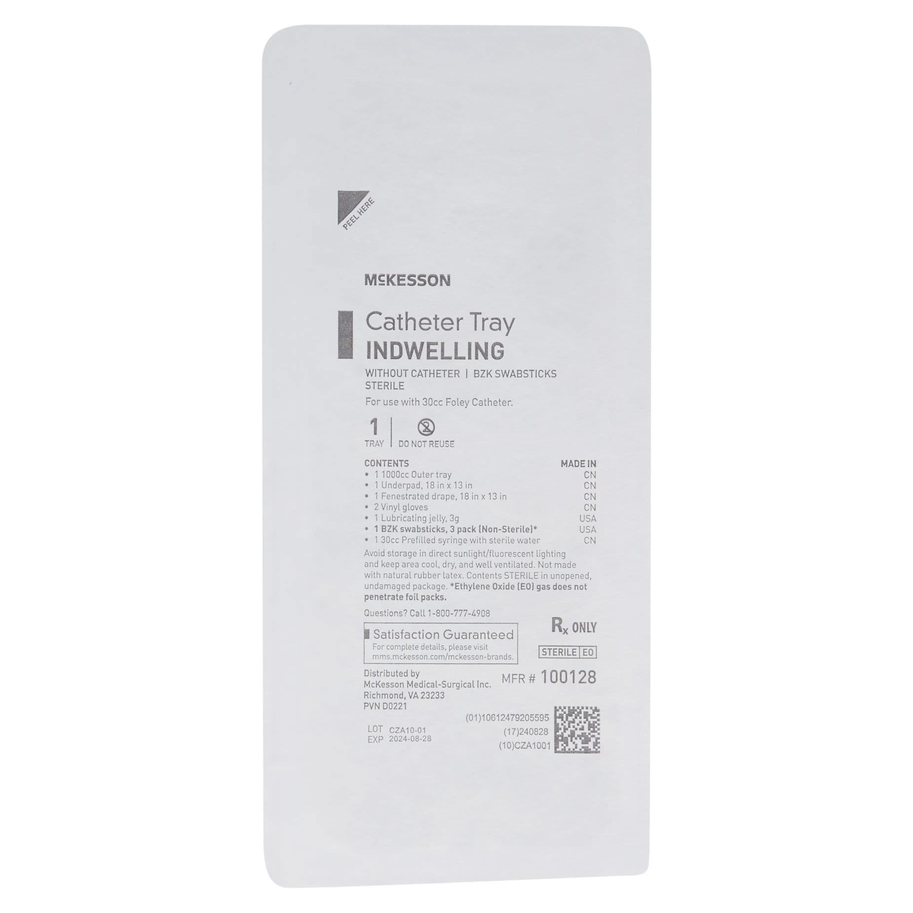McKesson Indwelling Catheter Tray 1000 mL Outer Tray Without Catheter Sterile Foley - Image 2