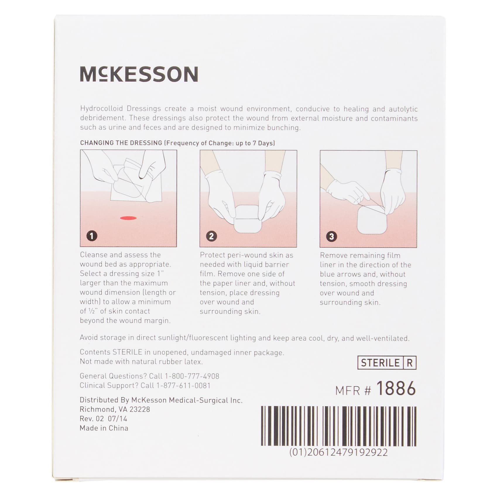 McKesson Hydrocolloid Dressing With Film Backing - Image 5