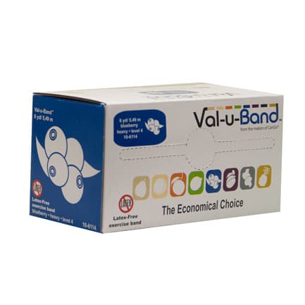 Val-u-Band Latex Free Exercise Band, 6 yard, Blueberry, Heavy - Image 1
