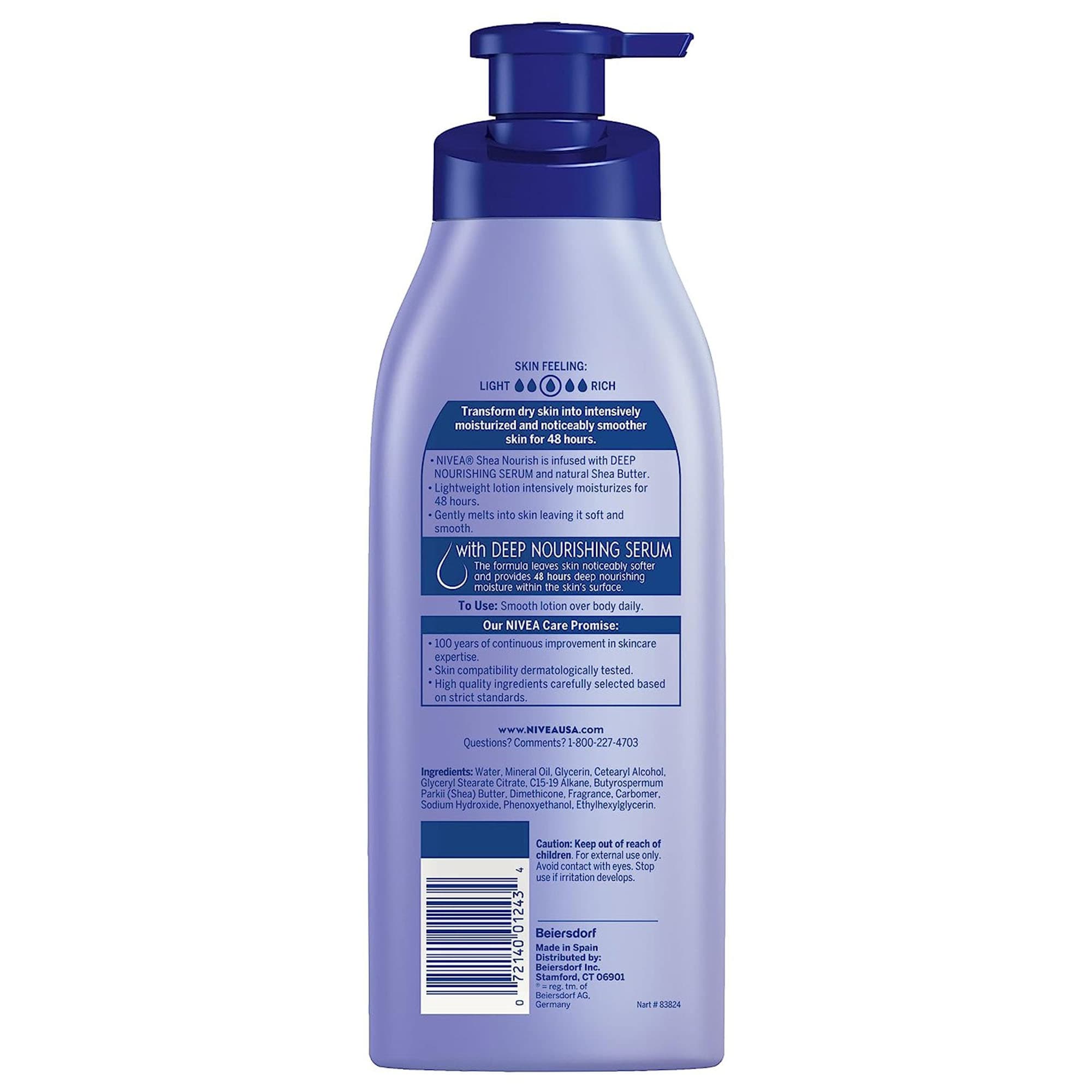 Nivea Shea Nourish with Deep Nourishing Serum, Scented, 16.9 oz - Each - Image 2