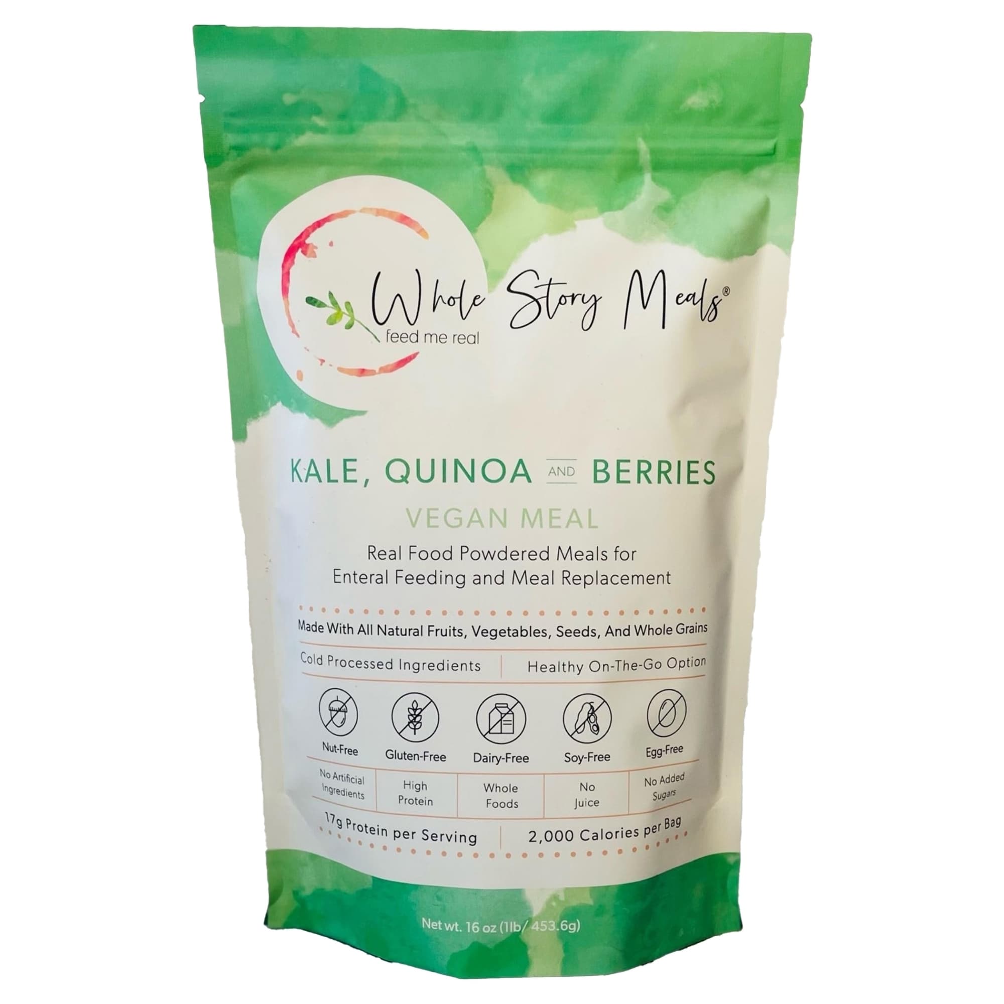 Real Food Powdered Oral Supplement, Kale Quinoa Berry - Case of 30 - Image 1
