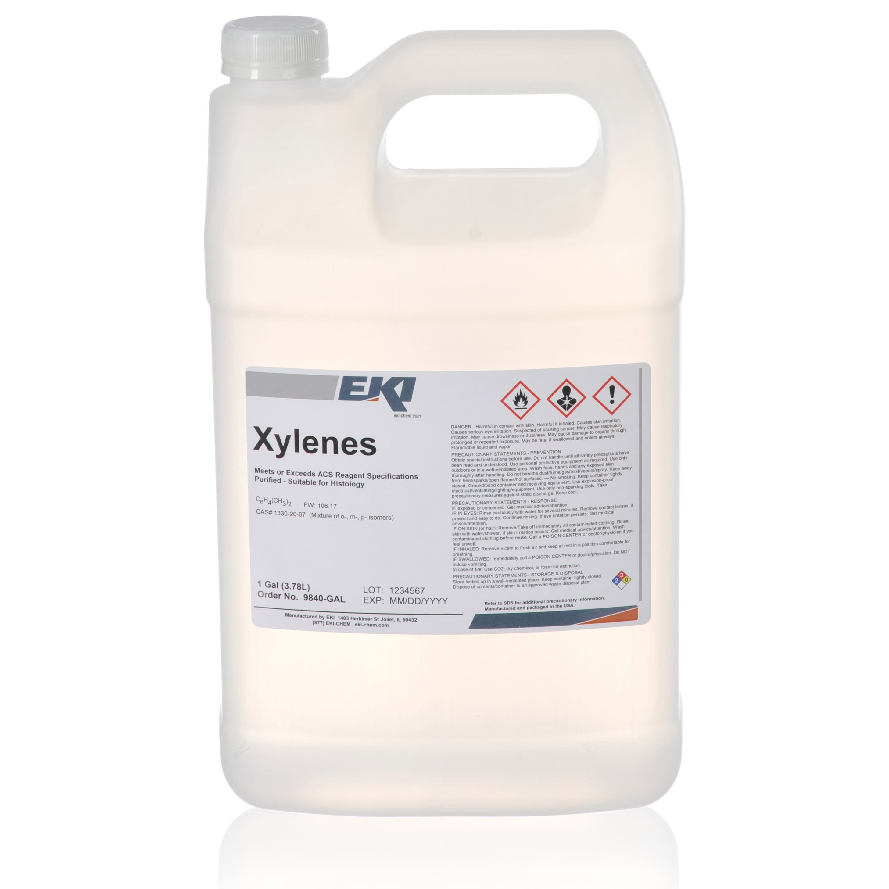 EK Industries Xylene Purified Proprietary Mix Reagent, 1 Gl - Case of 4 - Image 1