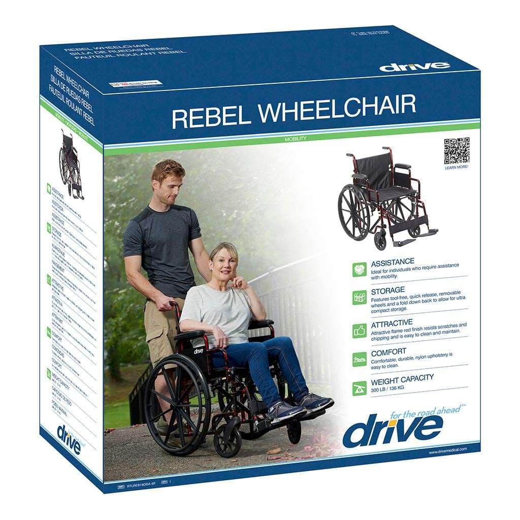 Drive Medical rebel lightweight manual wheelchair - Image 7
