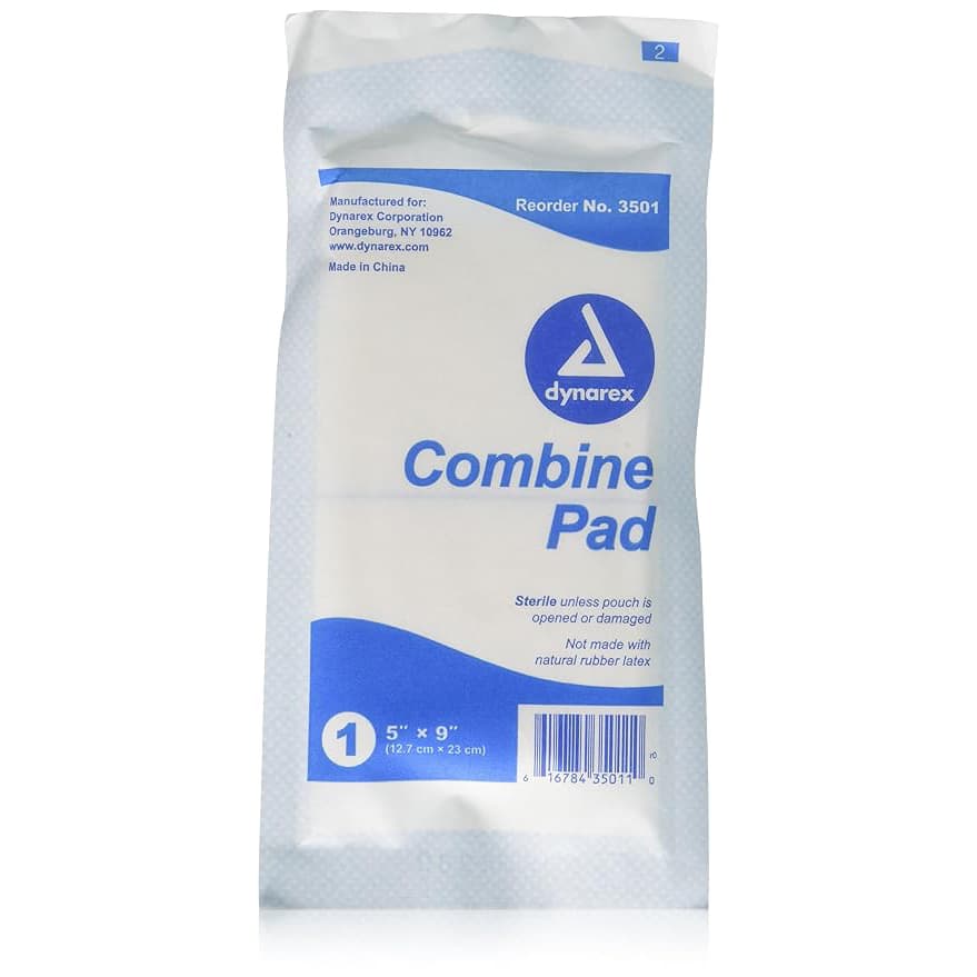 Dynarex Combine Pad, 5 x 9 Inch - Each - Image 1