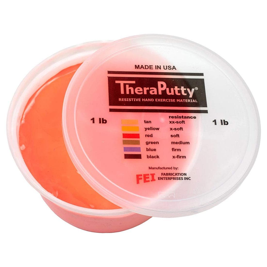 Theraputty Standard Exercise Putty, 1 Lbs, Red, Soft - Image 1
