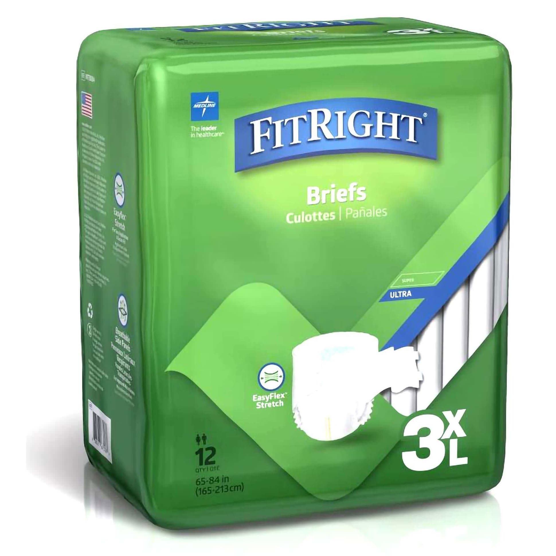 Medline FitRight 3XL Disposable Bariatric Briefs - Image 1