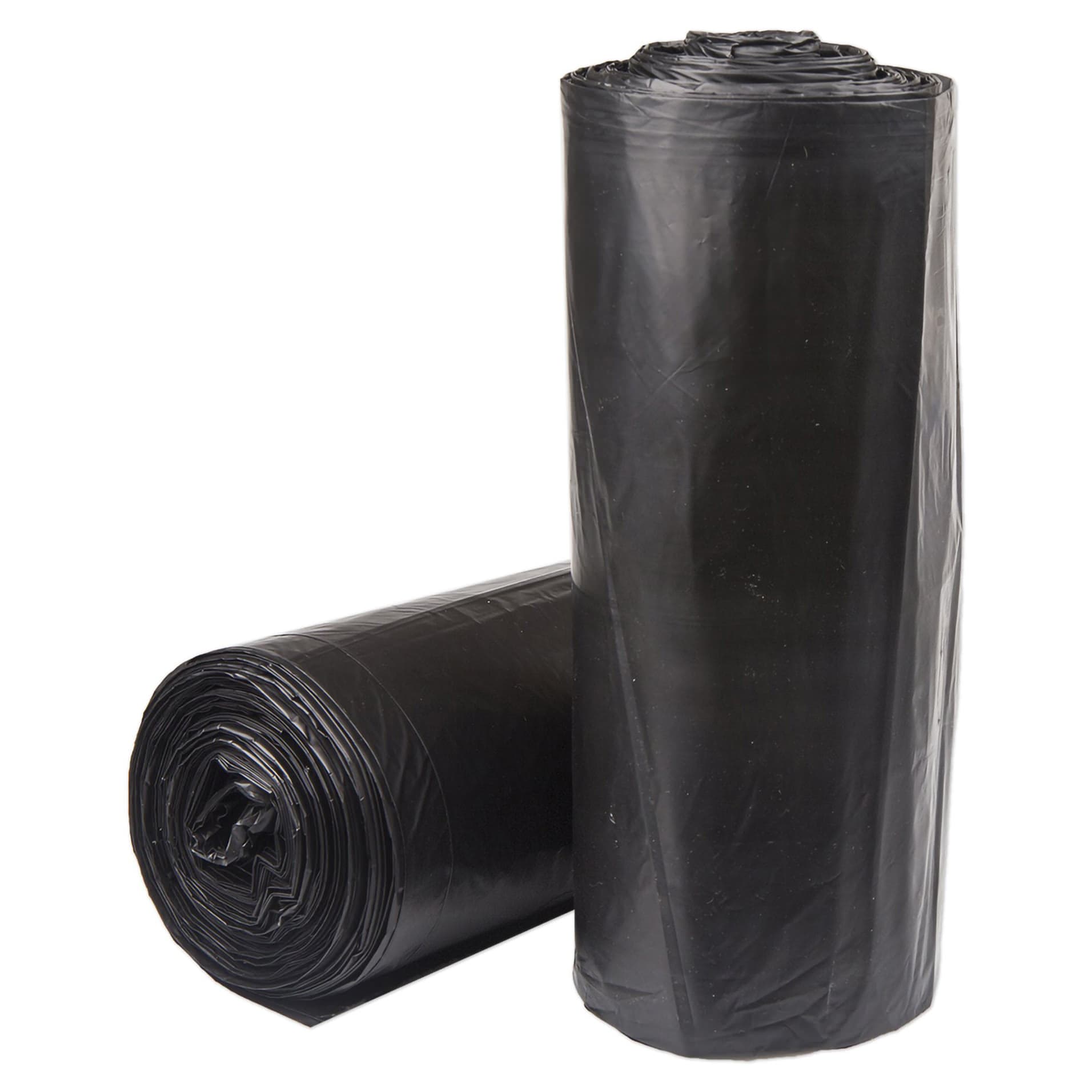 McKesson Extra Heavy Plus Duty Trash Bag Star Seal Bottom, 45 gallon, Black - Case of 150 - Image 1