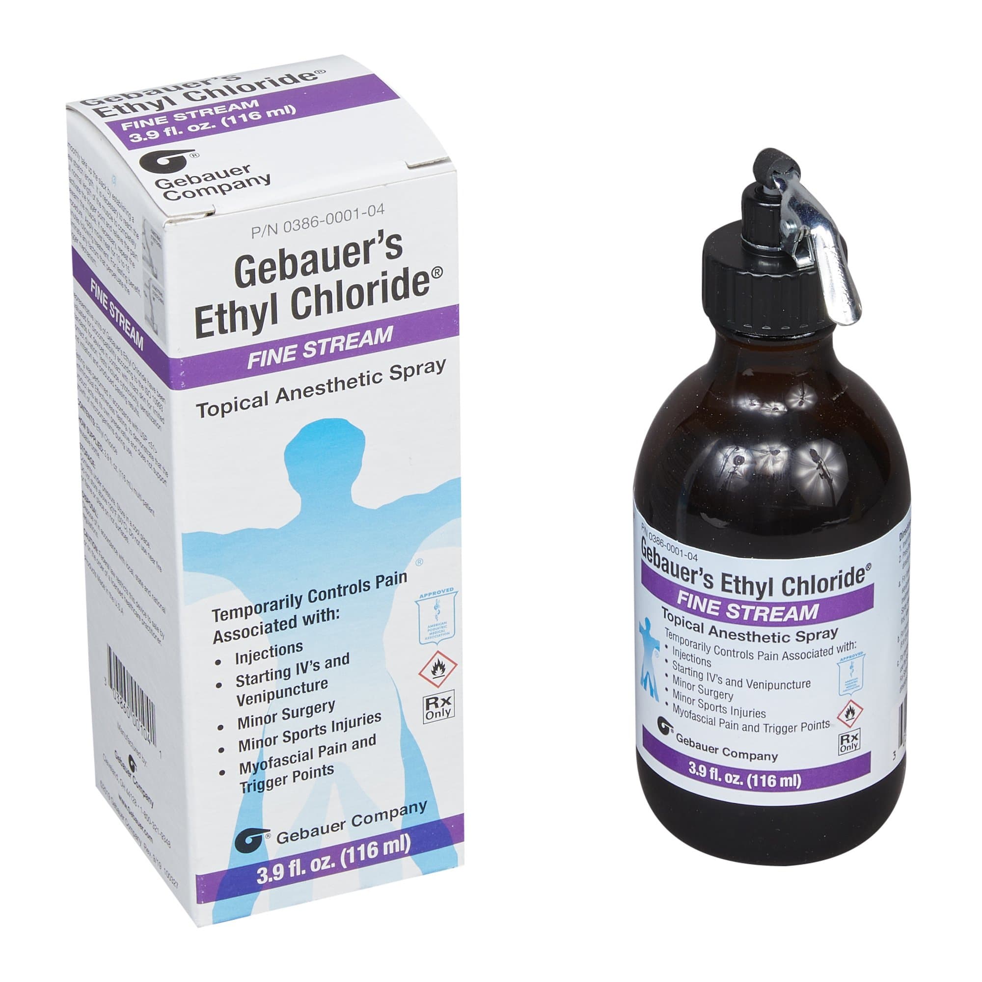 Gebauer Ethyl Chloride Topical Anesthetic Spray, 116 ml