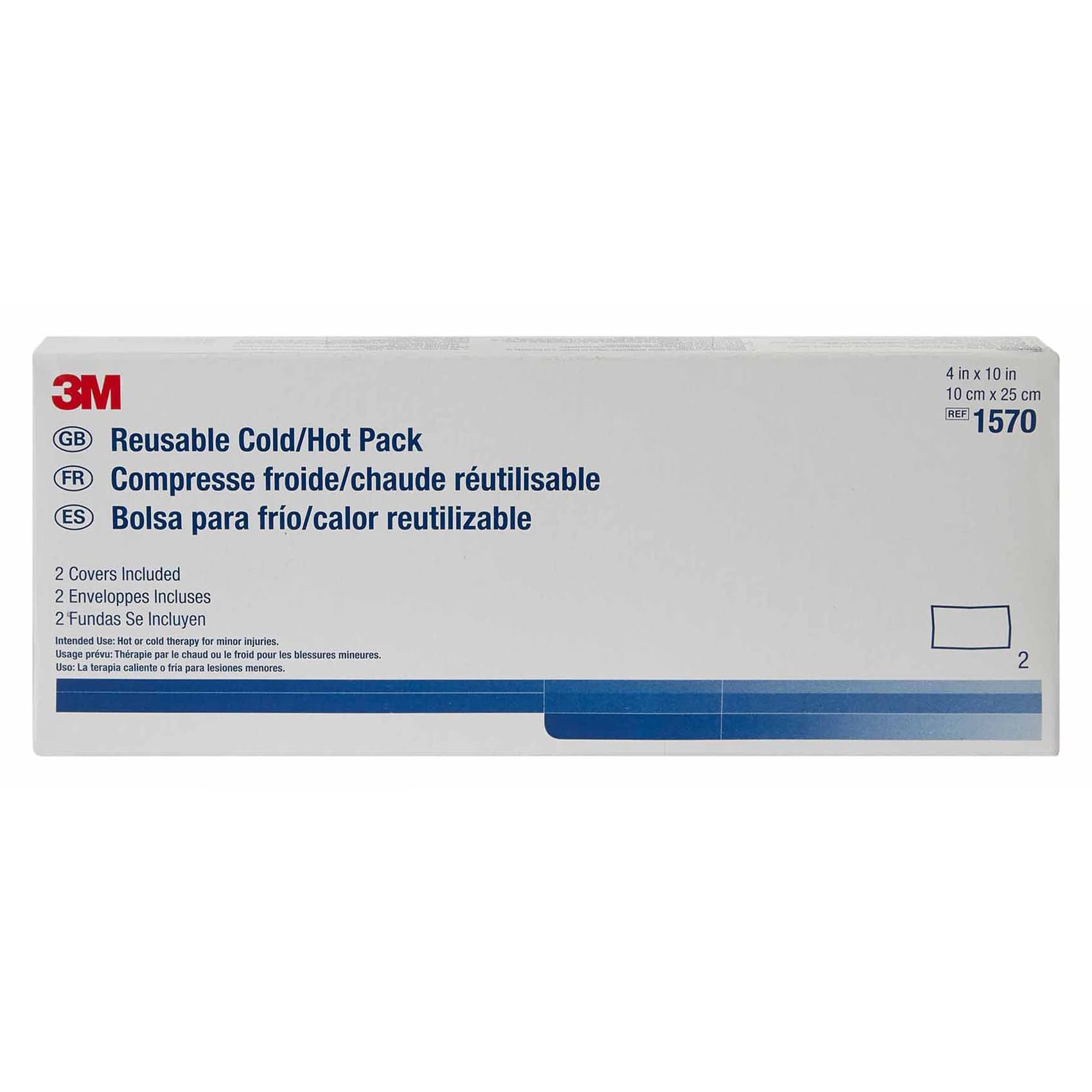 3M Nexcare Reusable Cold Hot Pack with Blue Cover, 4 x 10 Inch - Box of 2 - Image 2