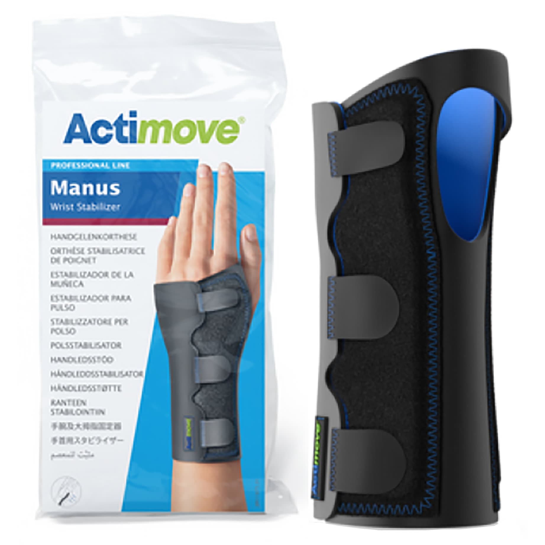 Actimove Manus Wrist Stabilizer Right-Left, Black - Image 1