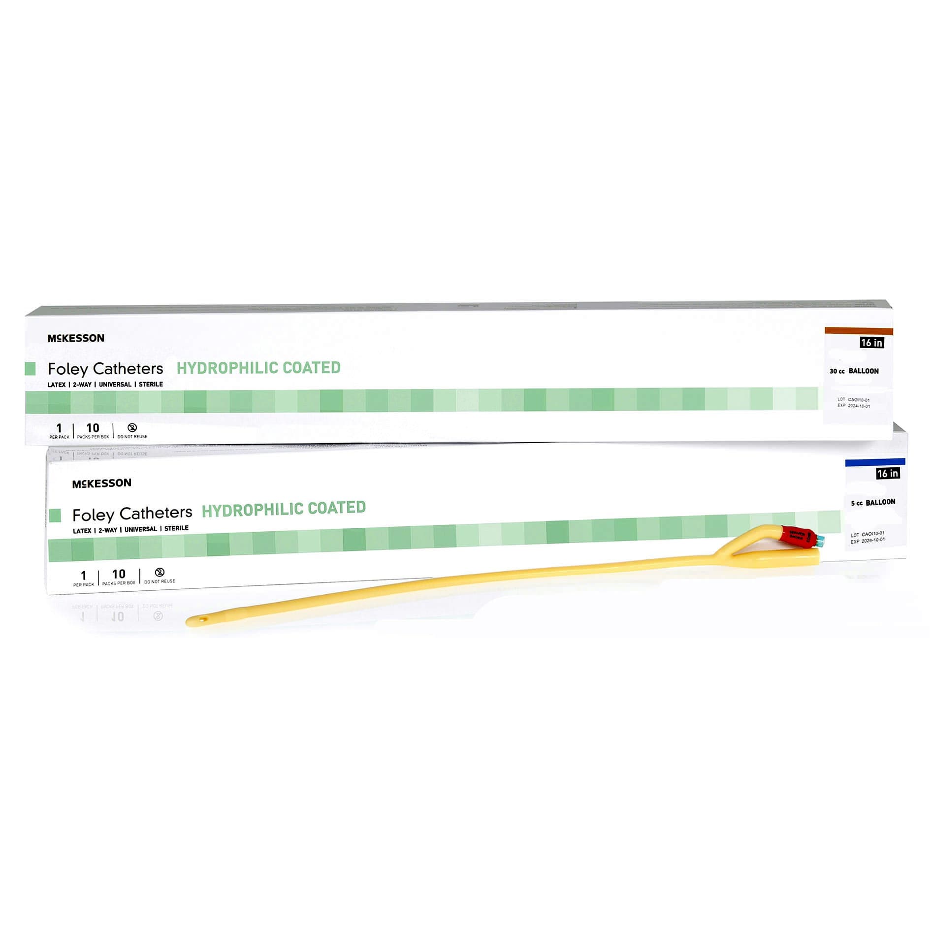 McKesson Foley Catheter Sterile 2-Way, Blue, 24 Fr, Standard Tip - Each - Image 1