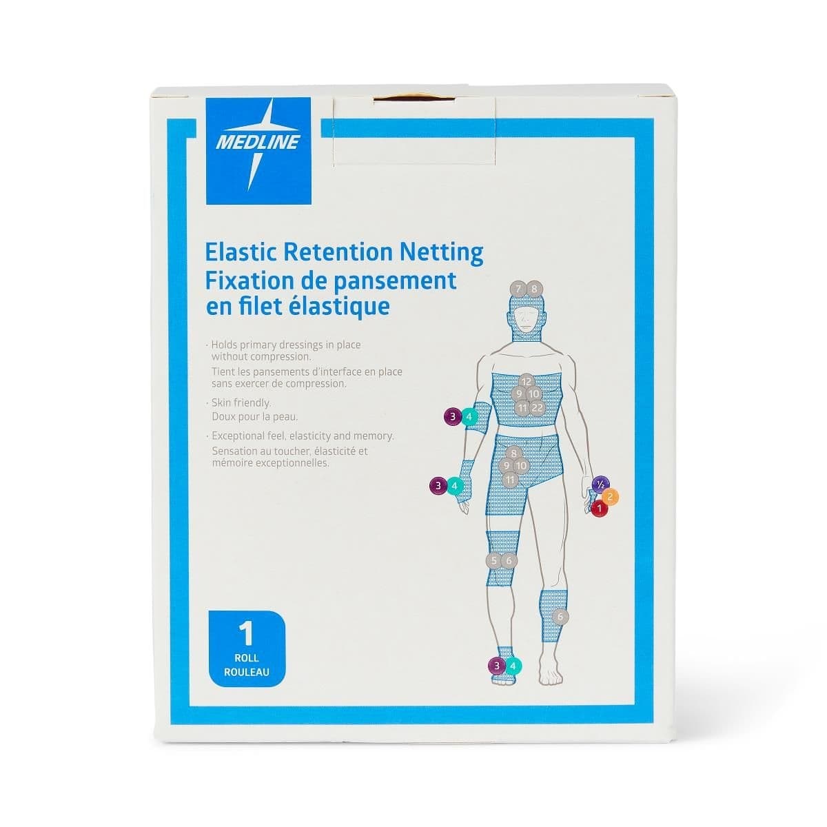 Medline Cuard Stretch Tubular Retainer Elastic Net Dressing, 6 Inch x 25 Yard - Image 1