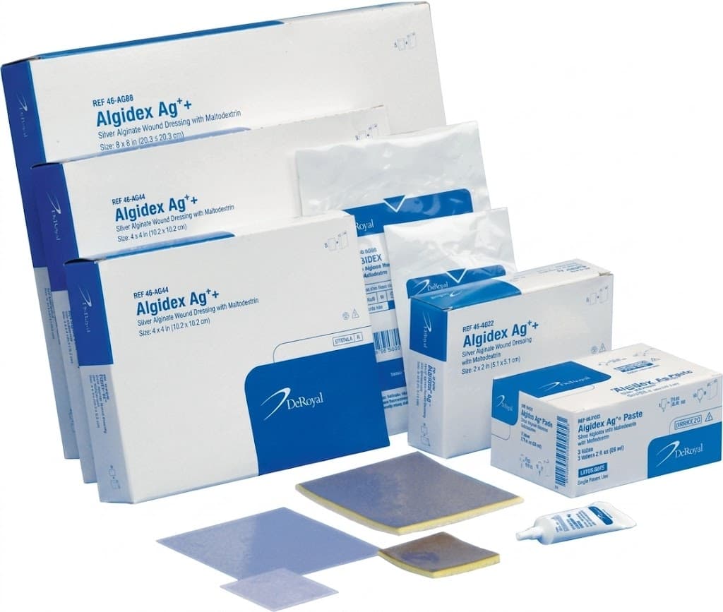 DeRoyal Algidex Ag Silver Alginate Wound Dressing with Foam Back