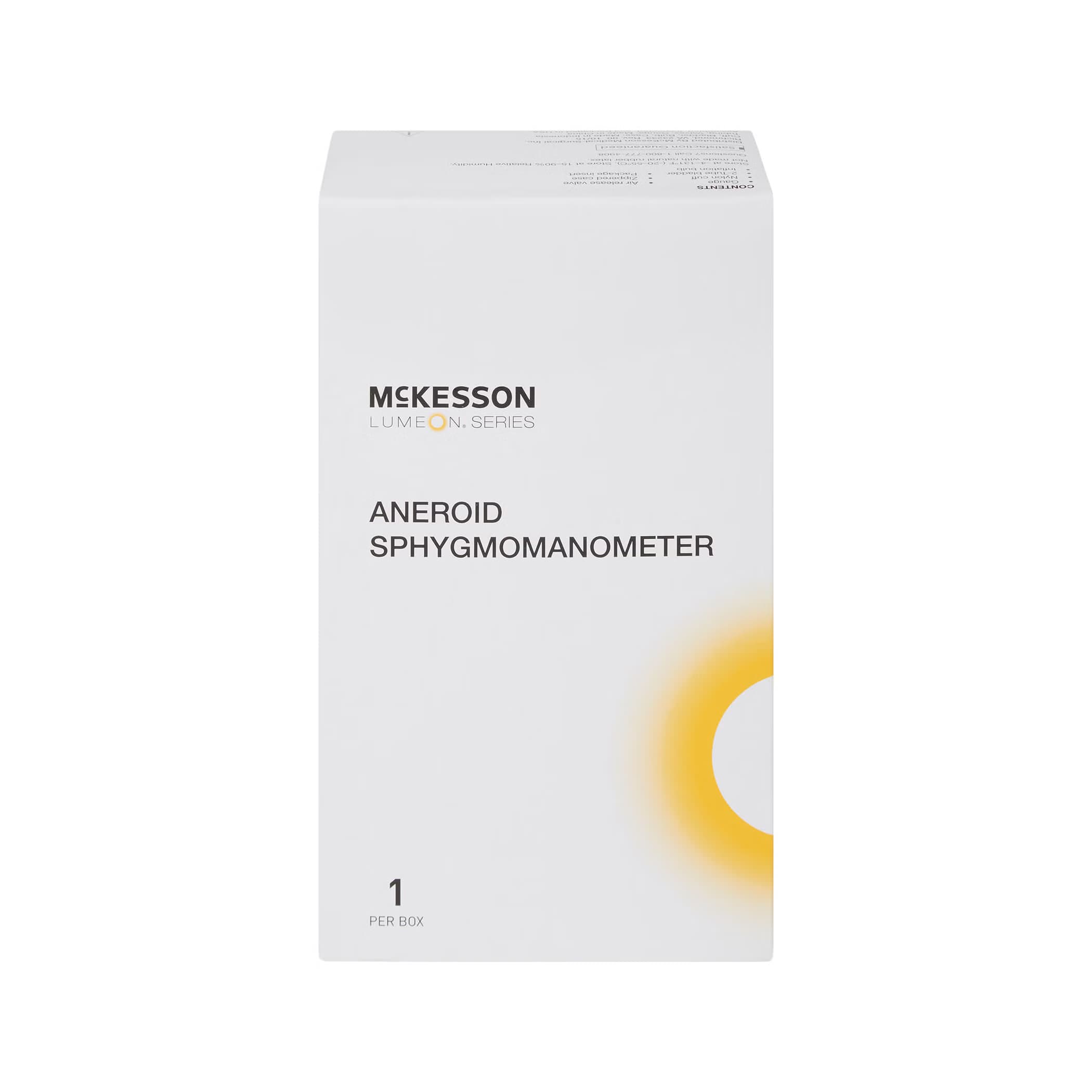 McKesson Deluxe Aneroid Sphygmomanometer Unit Dial Display 2-Tubes, Orange, Large Adult Cuff - Each - Image 1