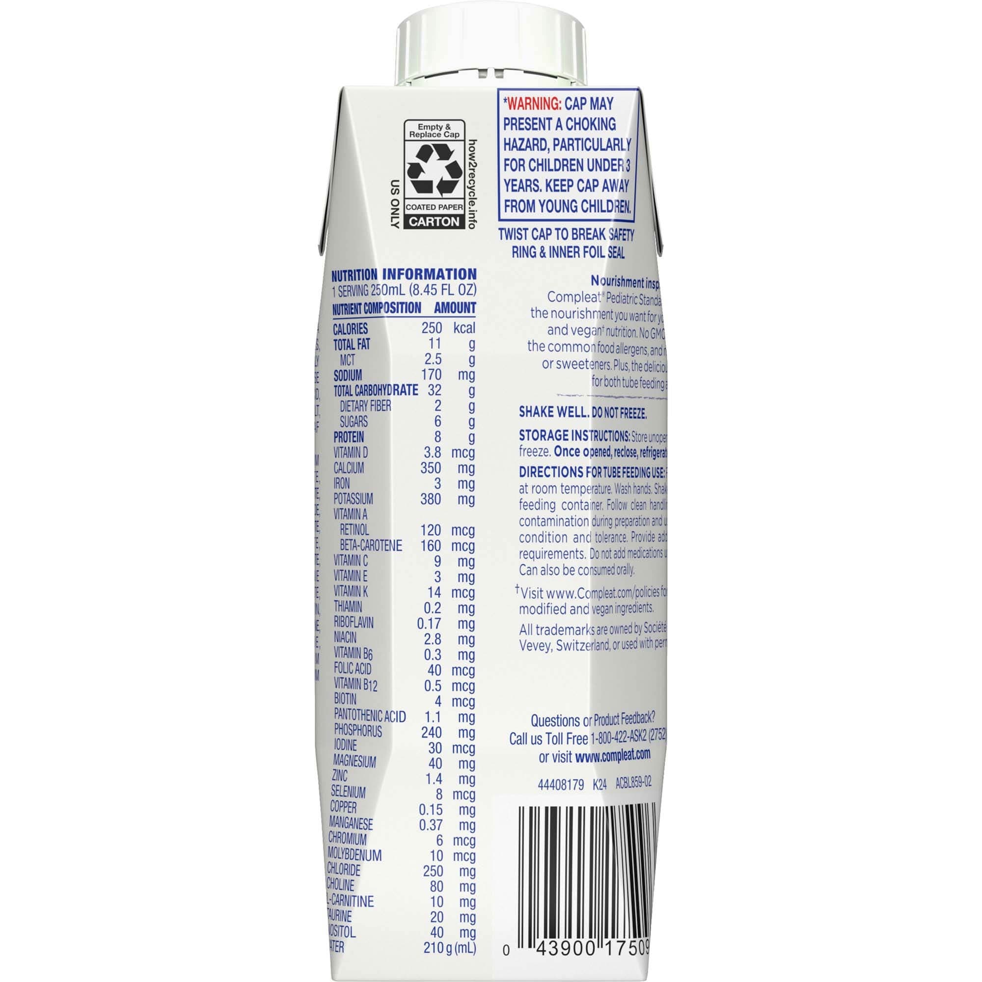 Compleat Pediatric Standard 1.0 Plant-Based Tube Feeding Formula - Image 2