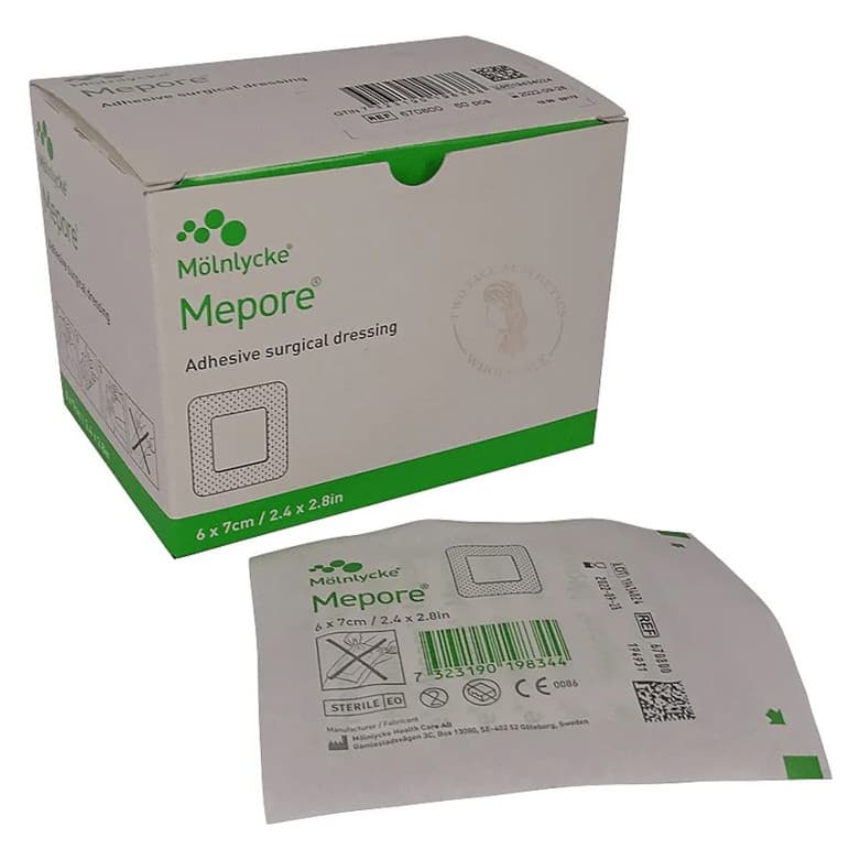 Mepore Self-Adhesive Composite Dressing, 2-1/2 x 3 Inch - Box of 60 - Image 1