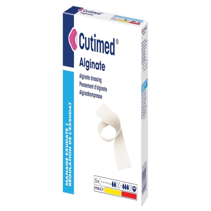 Cutimed Calcium Alginate Dressing, 1 x 11-3/4 Inch Rope - Box of 5 - Image 1