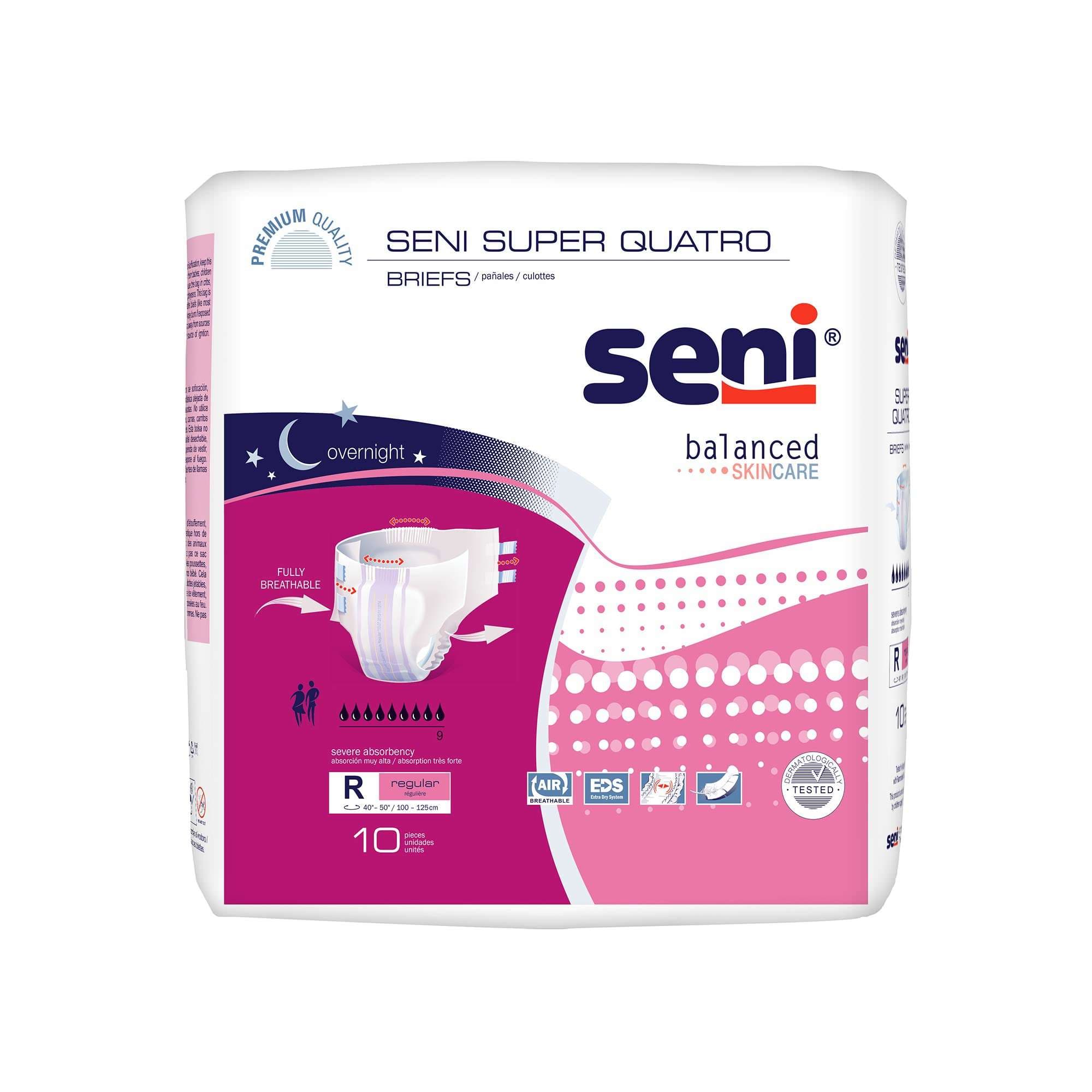 Seni Super Quatro Brief, Regular - Case of 40 - Image 1