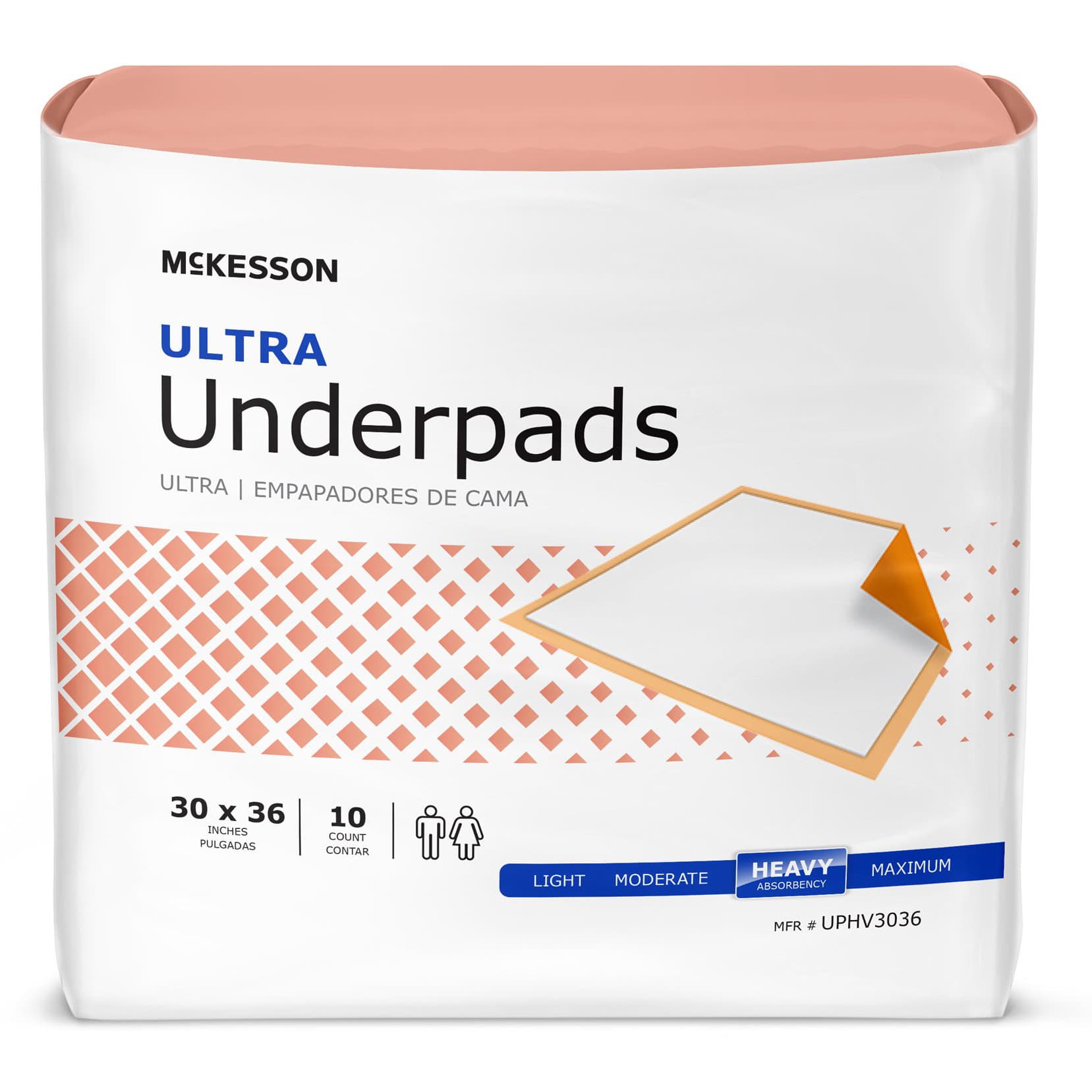 McKesson Ultra Incontinence Underpads, 30 x 36 Inch - Bag of 10 - Image 1