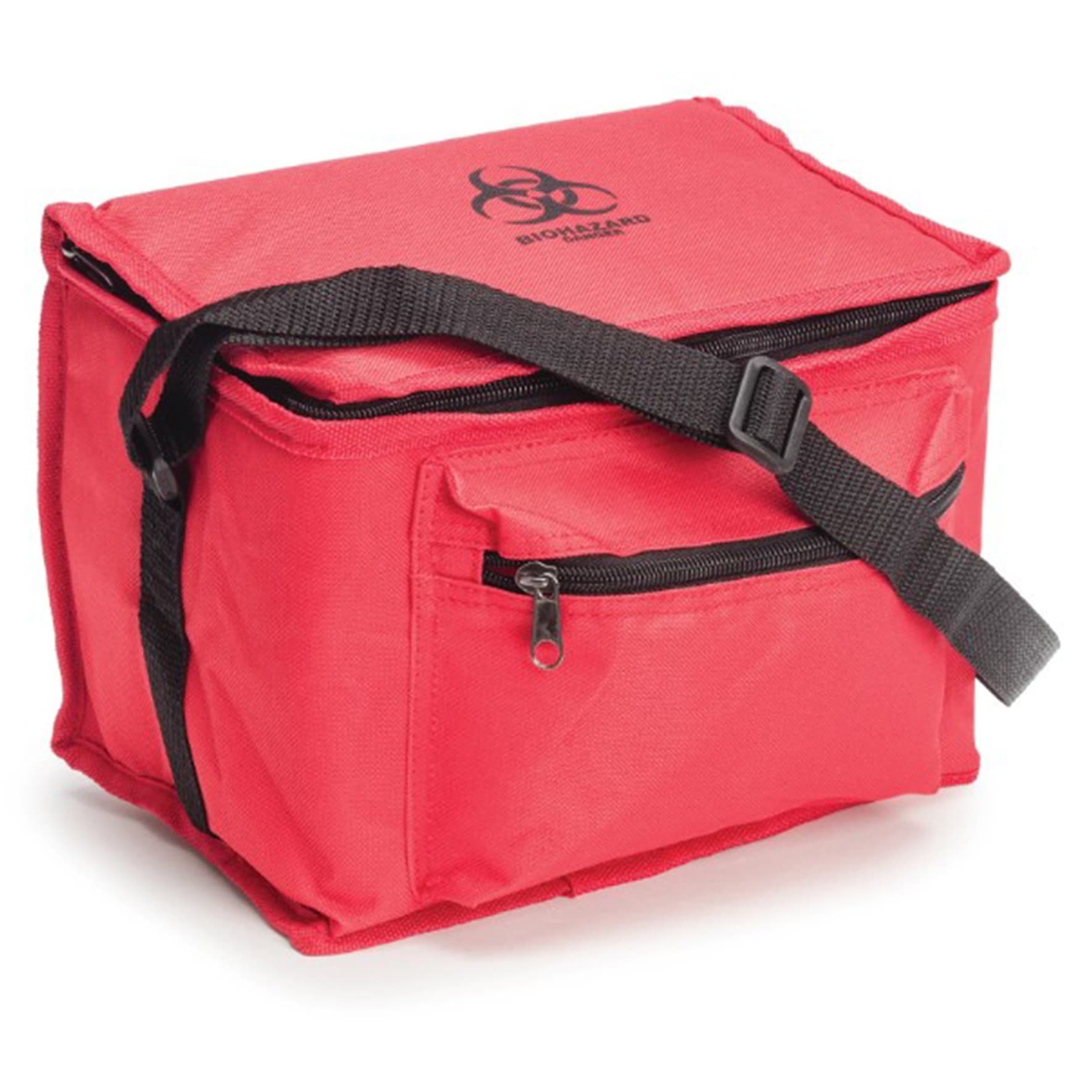 Hopkins Premium Insulated Biohazard Specimen Transport Tote, Red, 5-1/2 x 7 x 9 Inch - Image 3