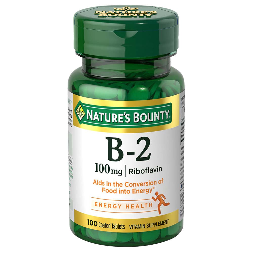 Nature's Bounty Vitamin B-2, Riboflavin, 100 mg - Bottle of 100 - Image 1