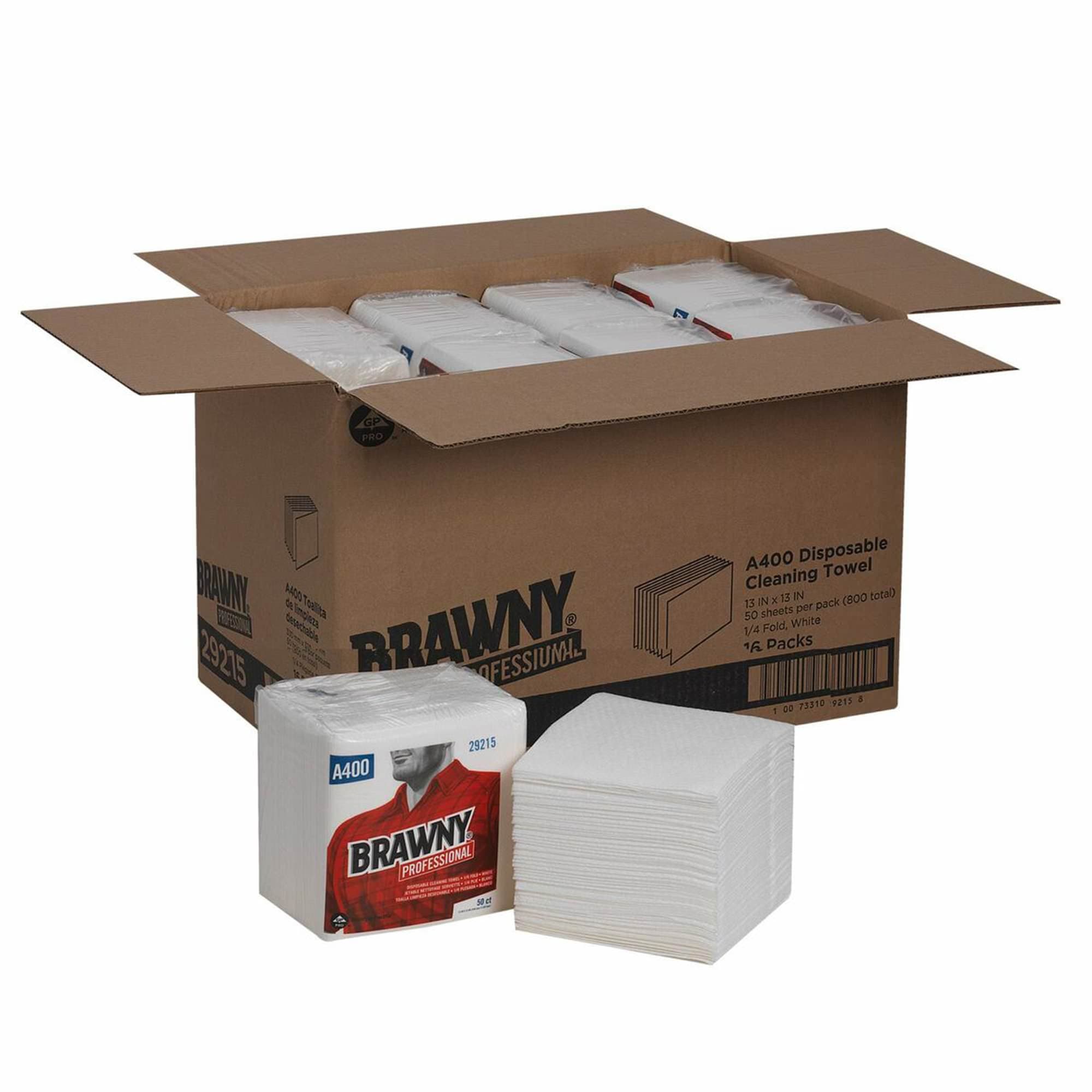 Brawny Industrial Task Wipe White Poly Pack NonSterile - Image 2