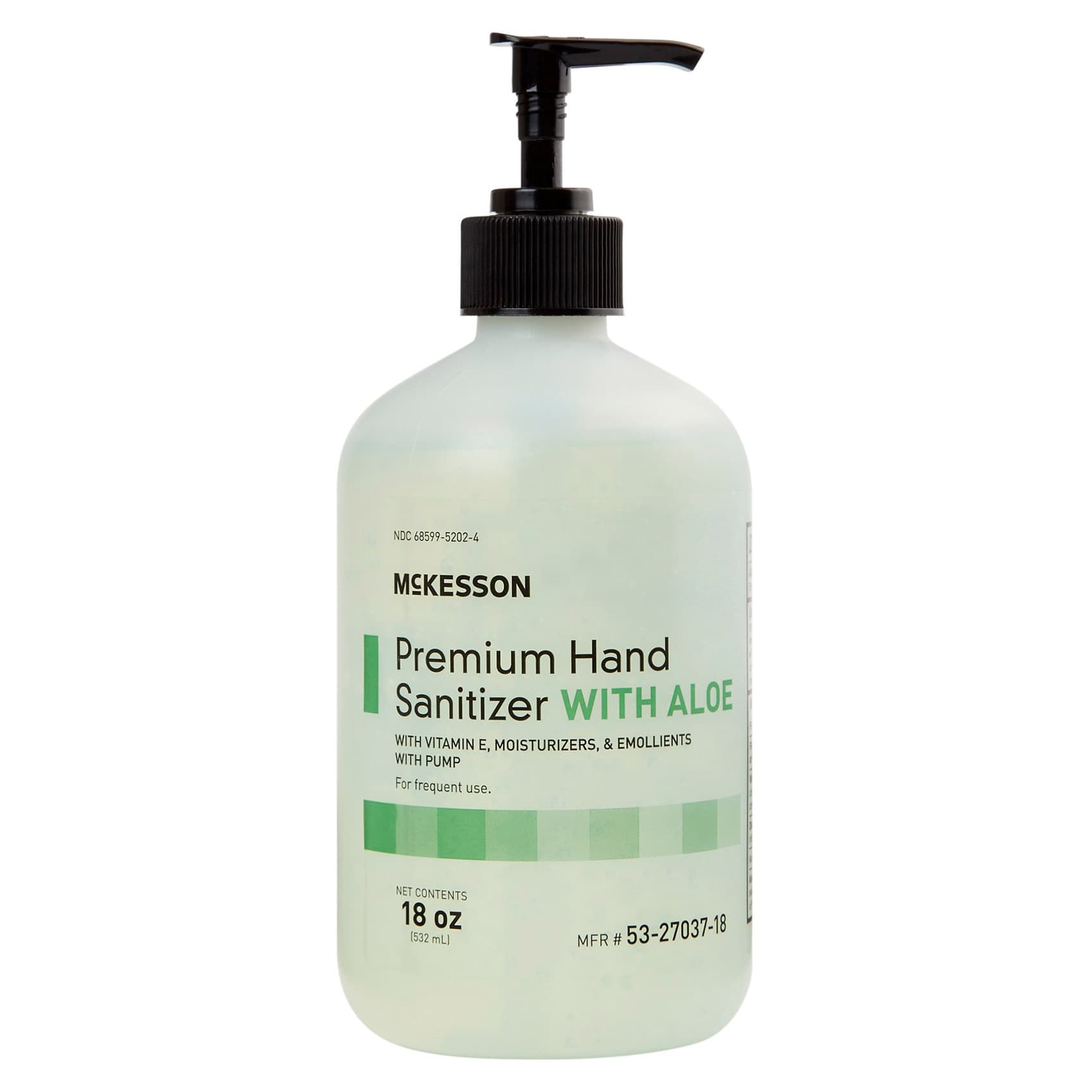 McKesson Premium Hand Sanitizer with Aloe Gel, Pump Bottle, 18 oz - Image 1