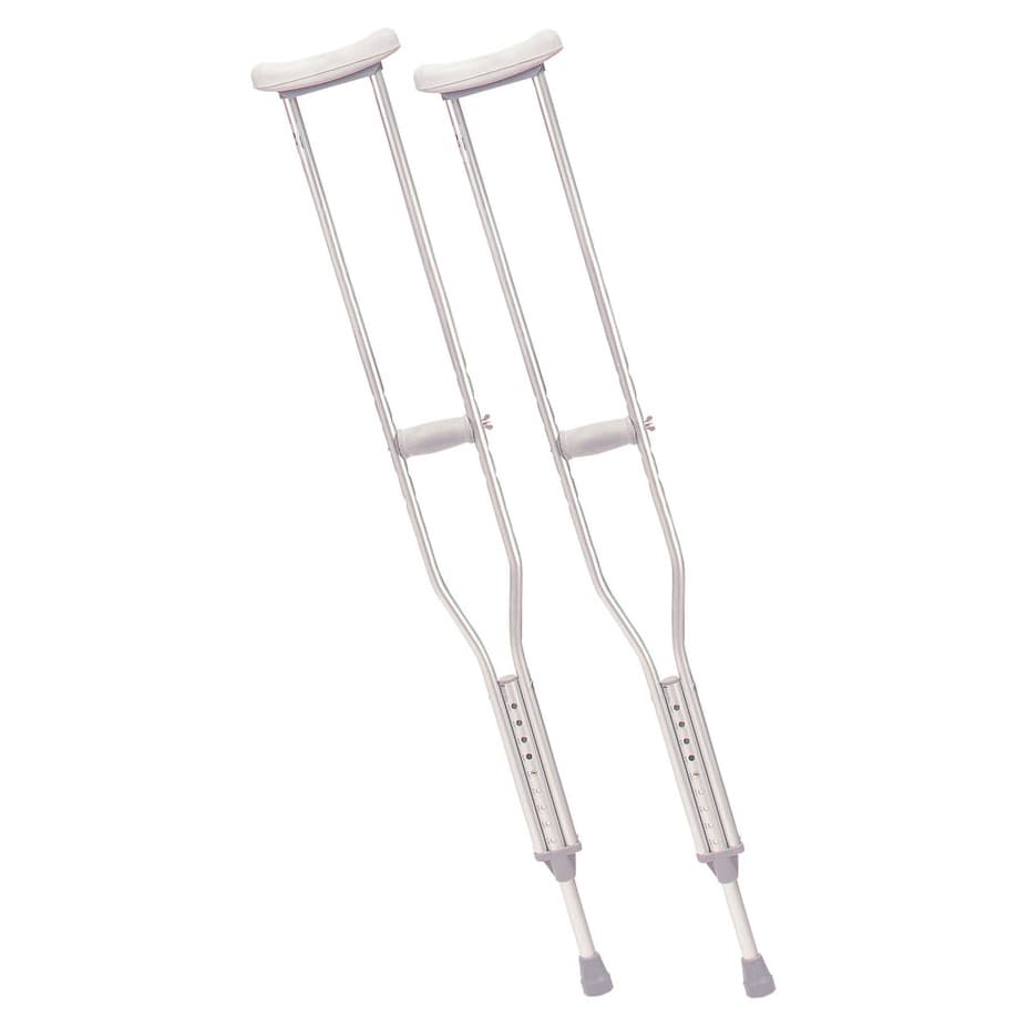 Drive Medical Aluminum Underarm Crutches with Handgrips, Tall - Image 2