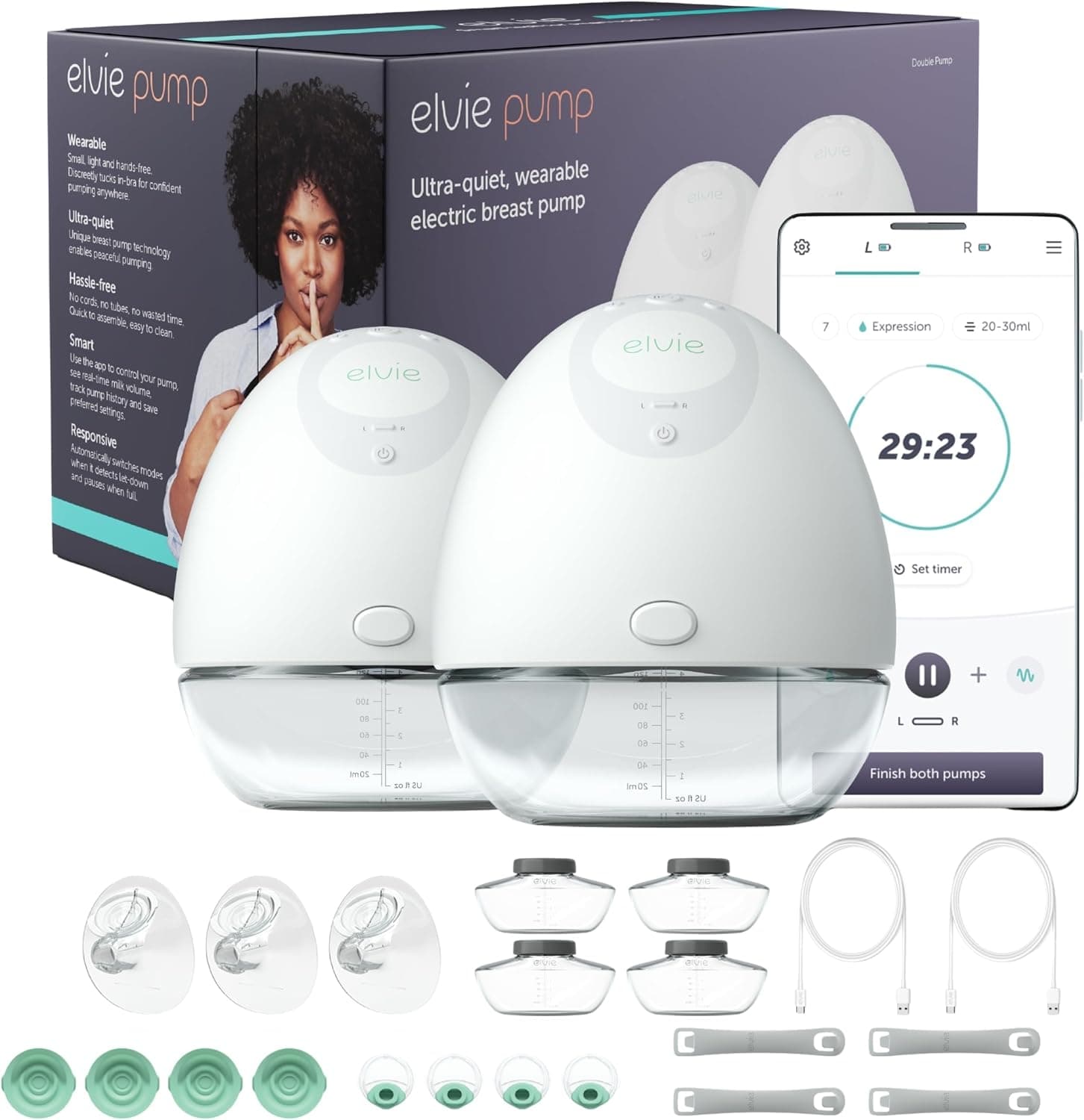 Elvie Double Electric Breast Pump - Image 1