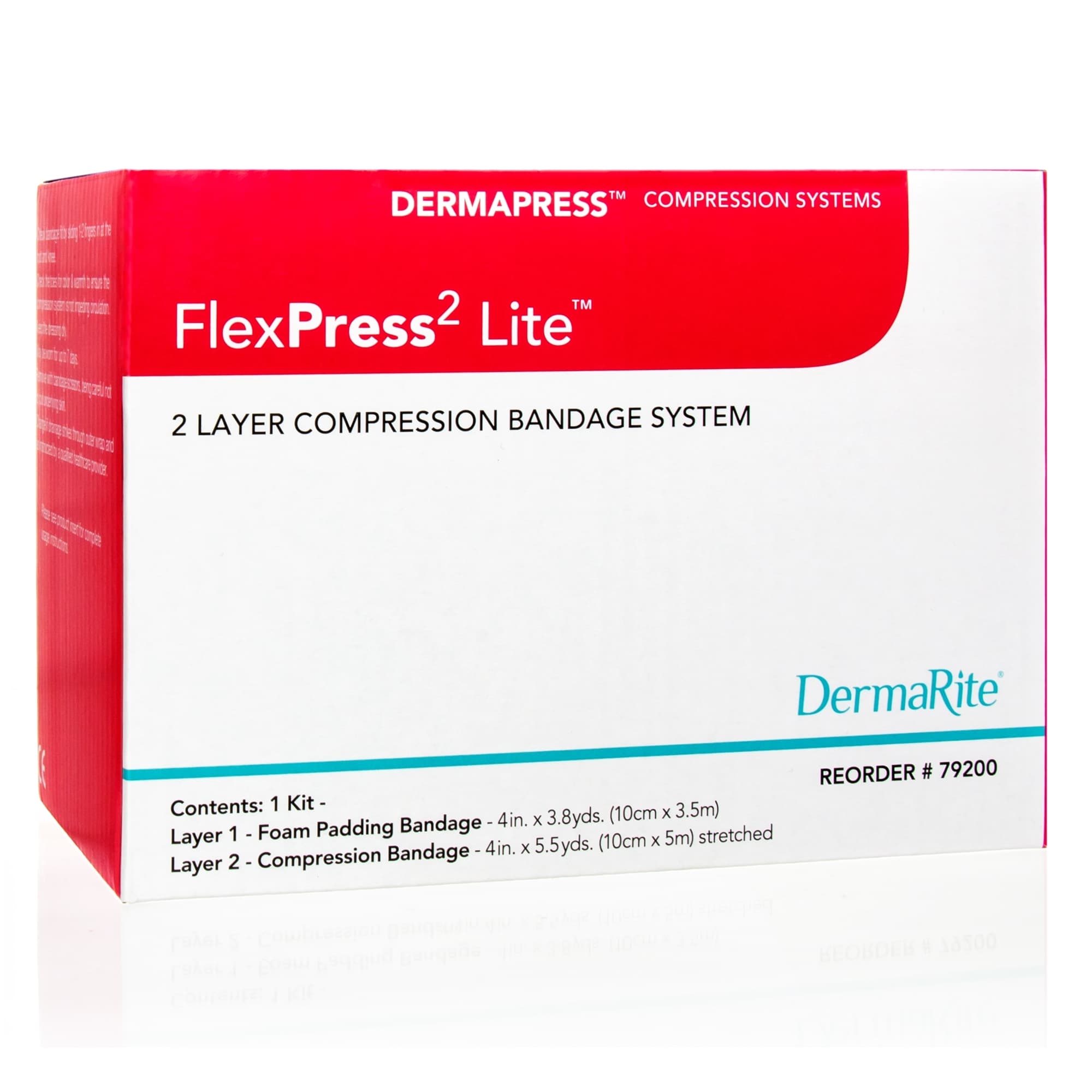 DermaRite FlexPress2 Lite Two Layer Compression Bandage System, Tan-White - Image 2