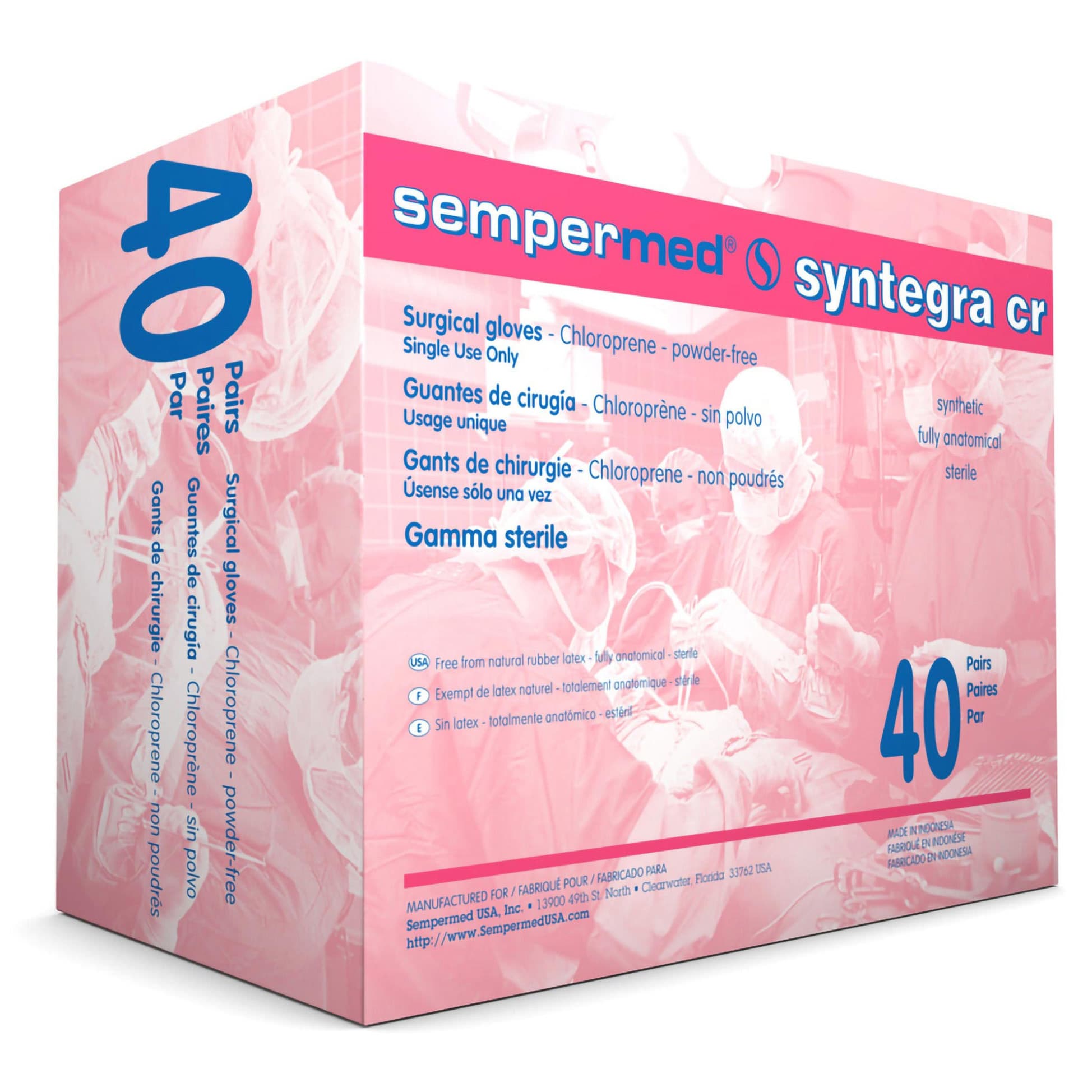 Sempermed Syntegra Cr Surgical Powder Free Glove, Size 8 - Case of 240 - Image 1