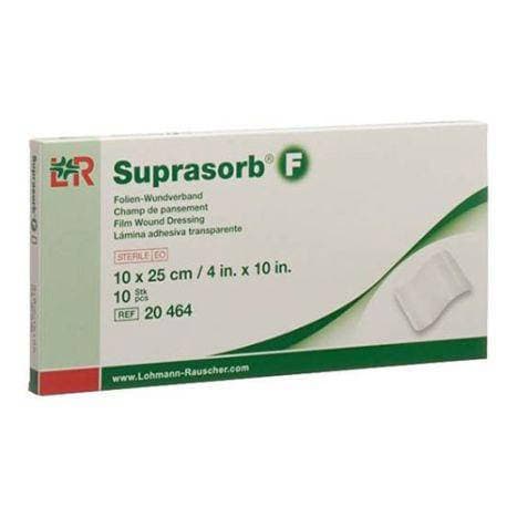 Suprasorb F Transparent Film Dressing, 4" x 10" - Box of 10 - Image 1