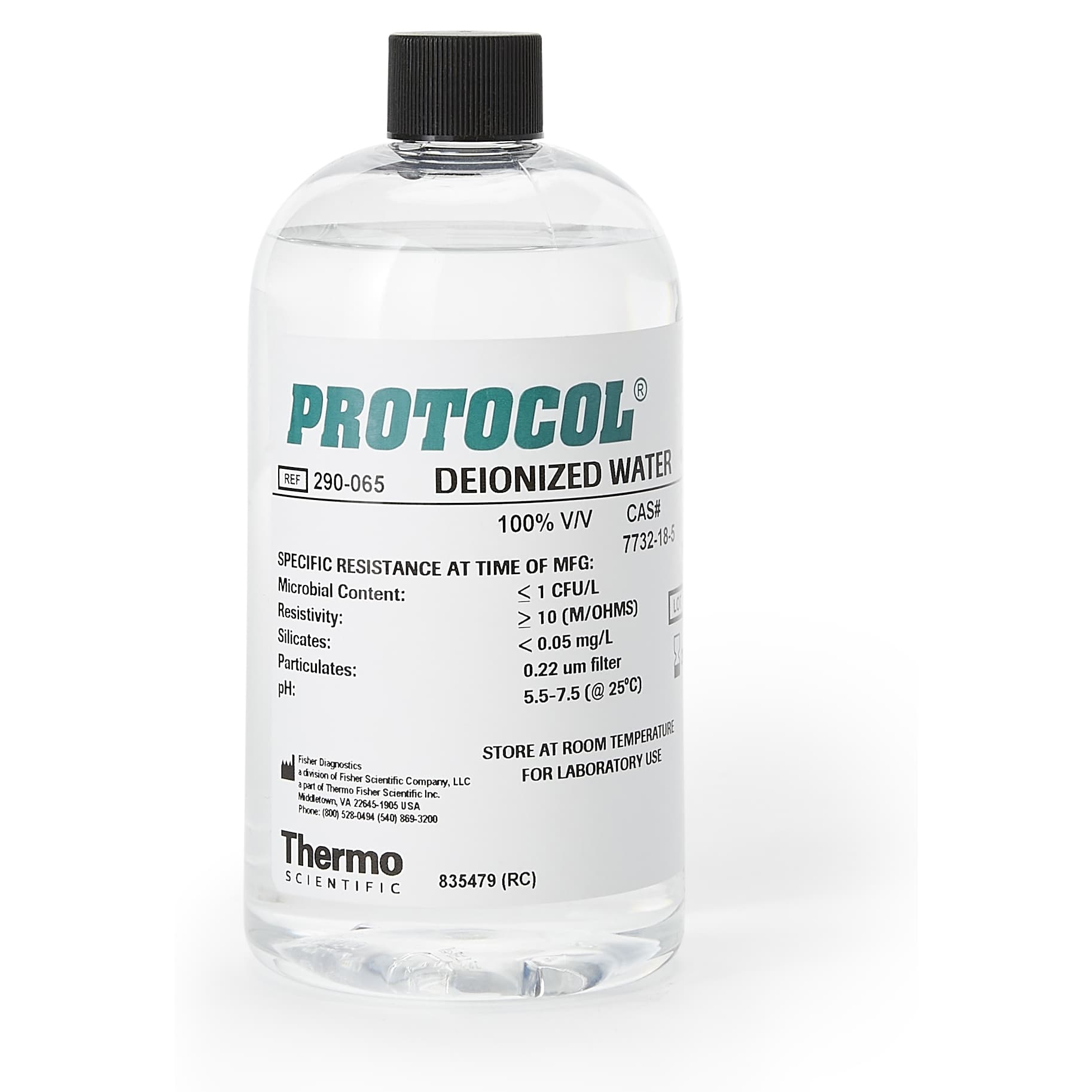 Thermo Scientific Chemistry Reagent Deionized Water pH 7.0 Liquid - Each - Image 1